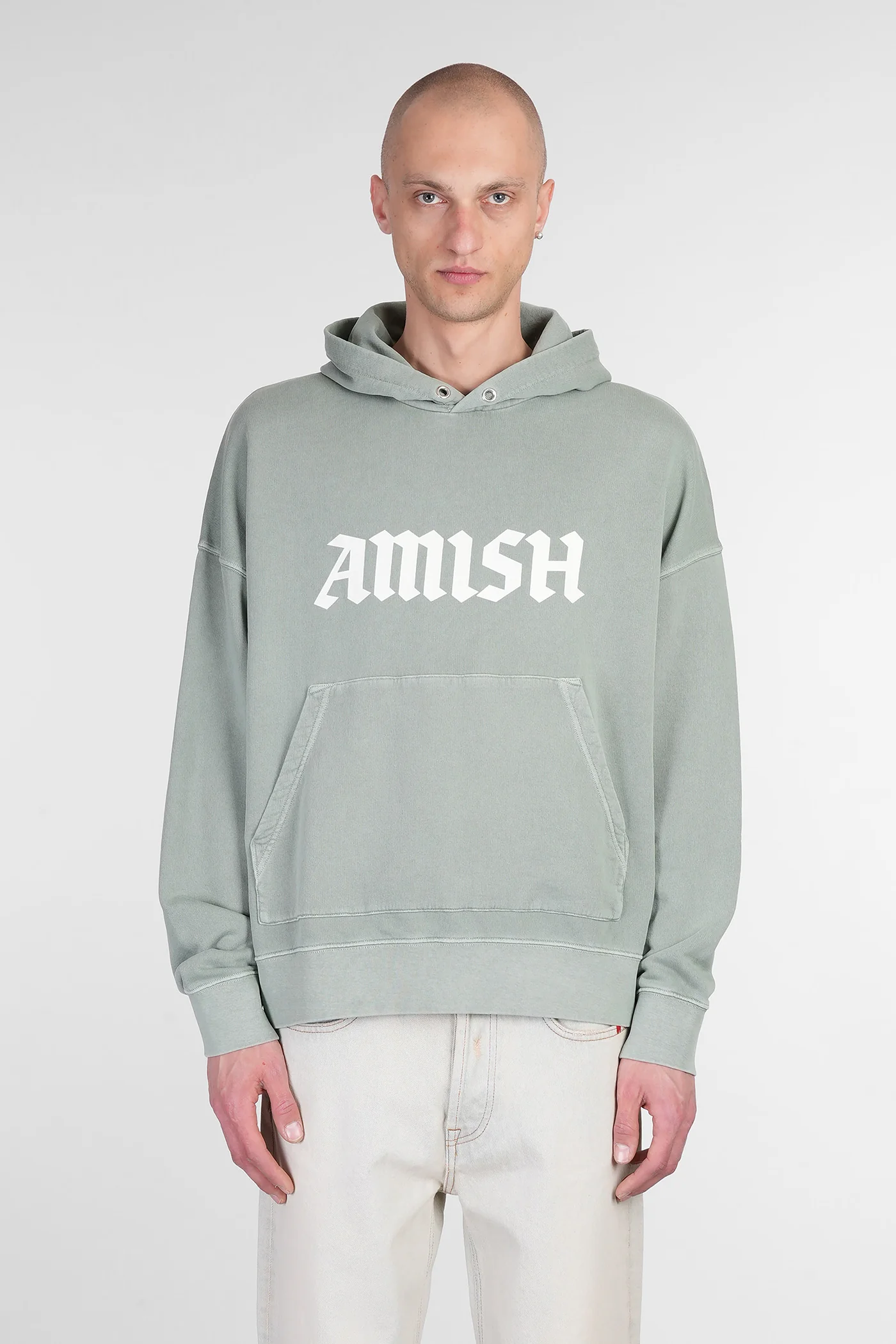 Sweatshirt in green cotton