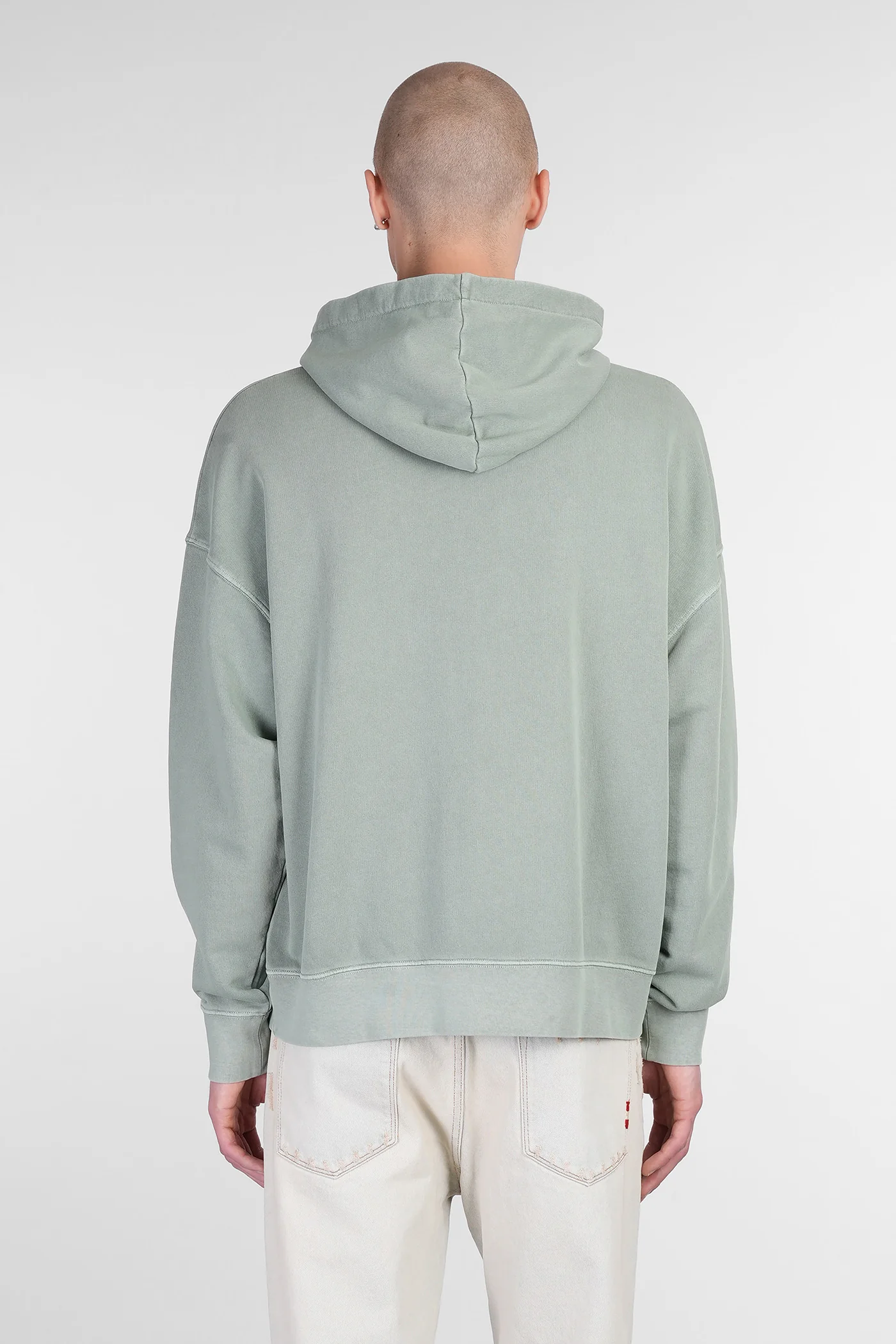 Sweatshirt in green cotton - Image 3