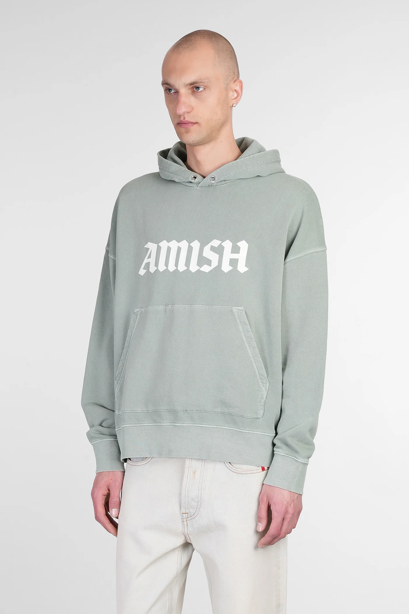 Sweatshirt in green cotton - Image 4