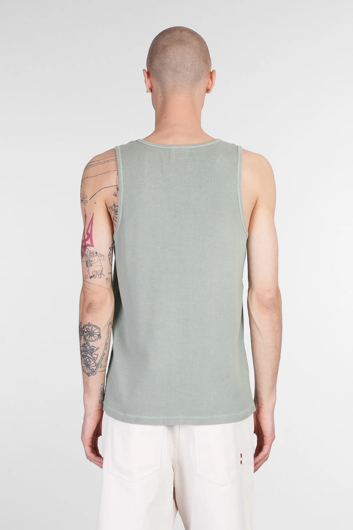 tank Top in green cotton - Image 3