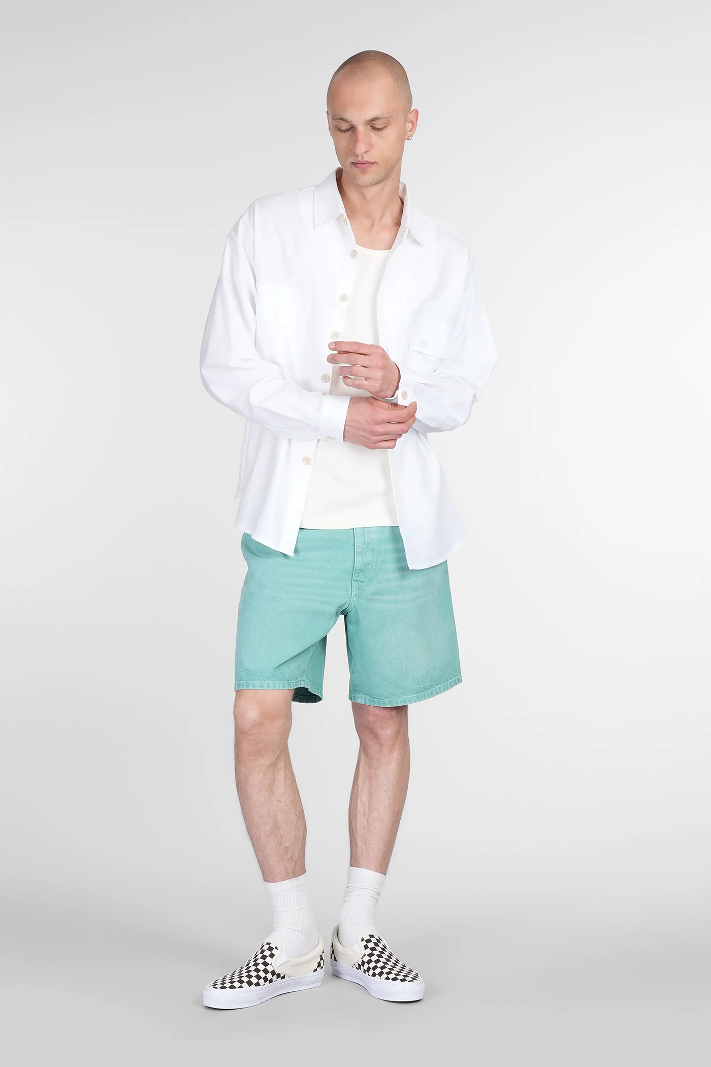 tank Top in white cotton - Image 2