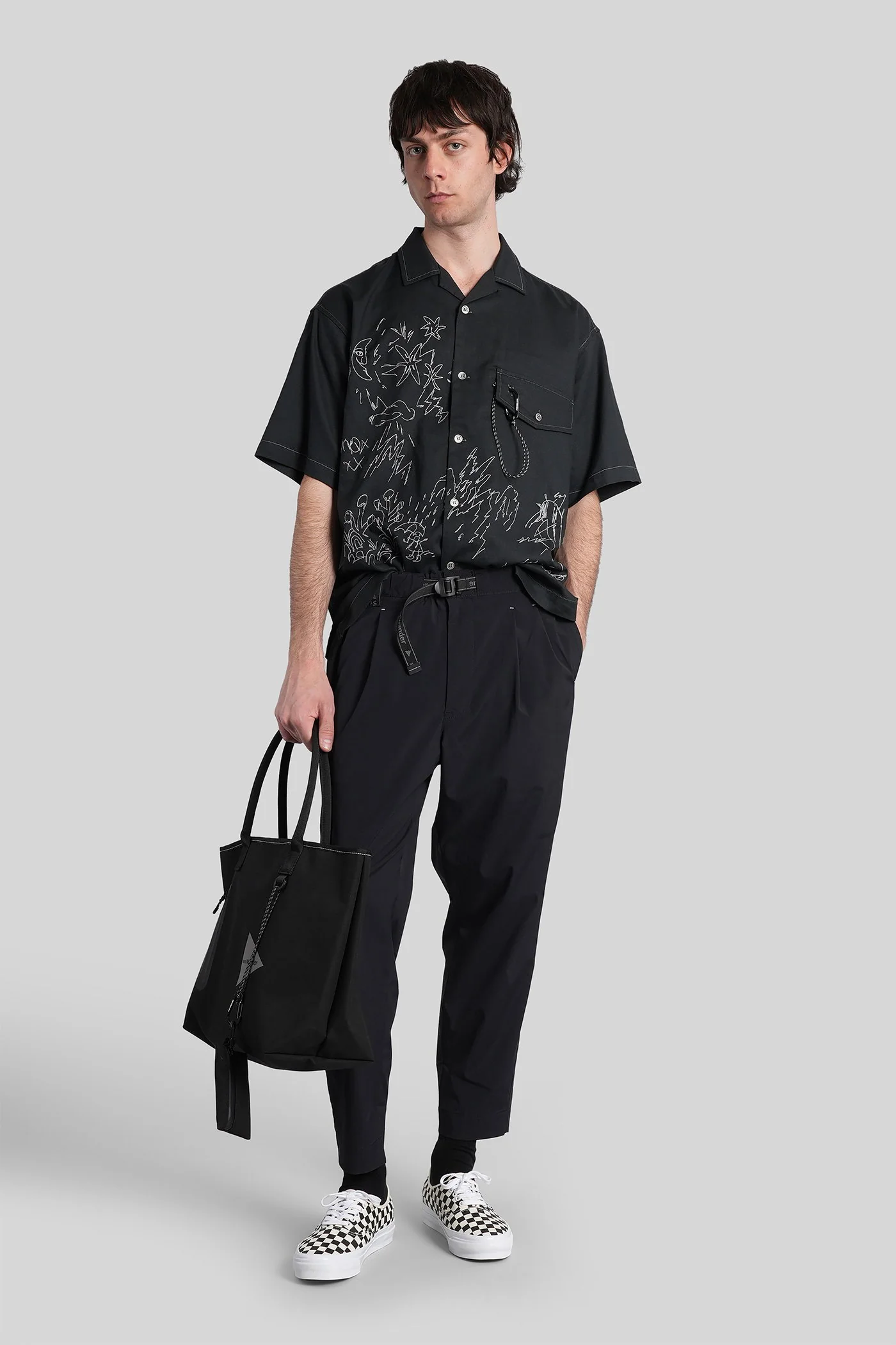 Pants in black polyester - Image 2