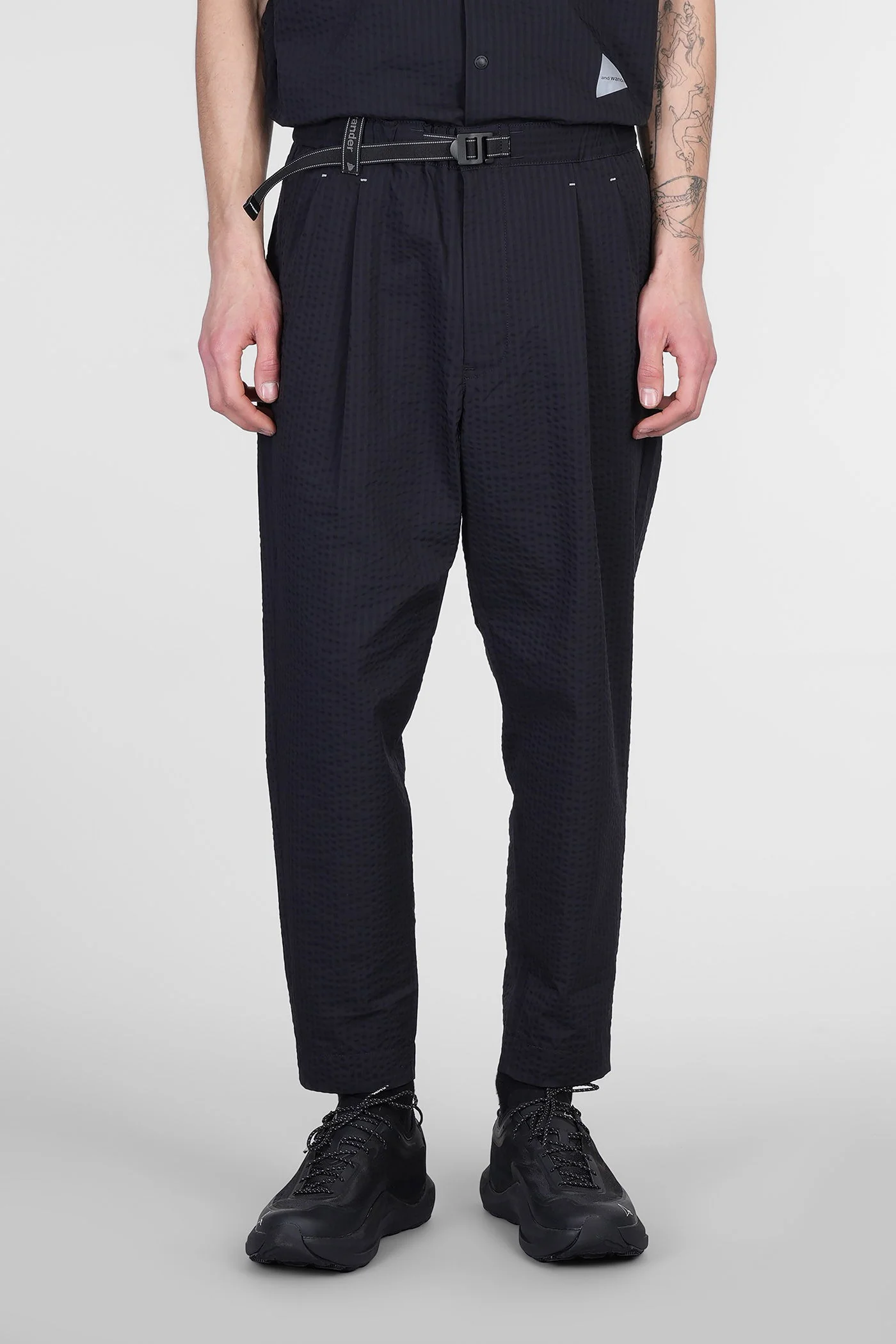 Pants in blue polyester