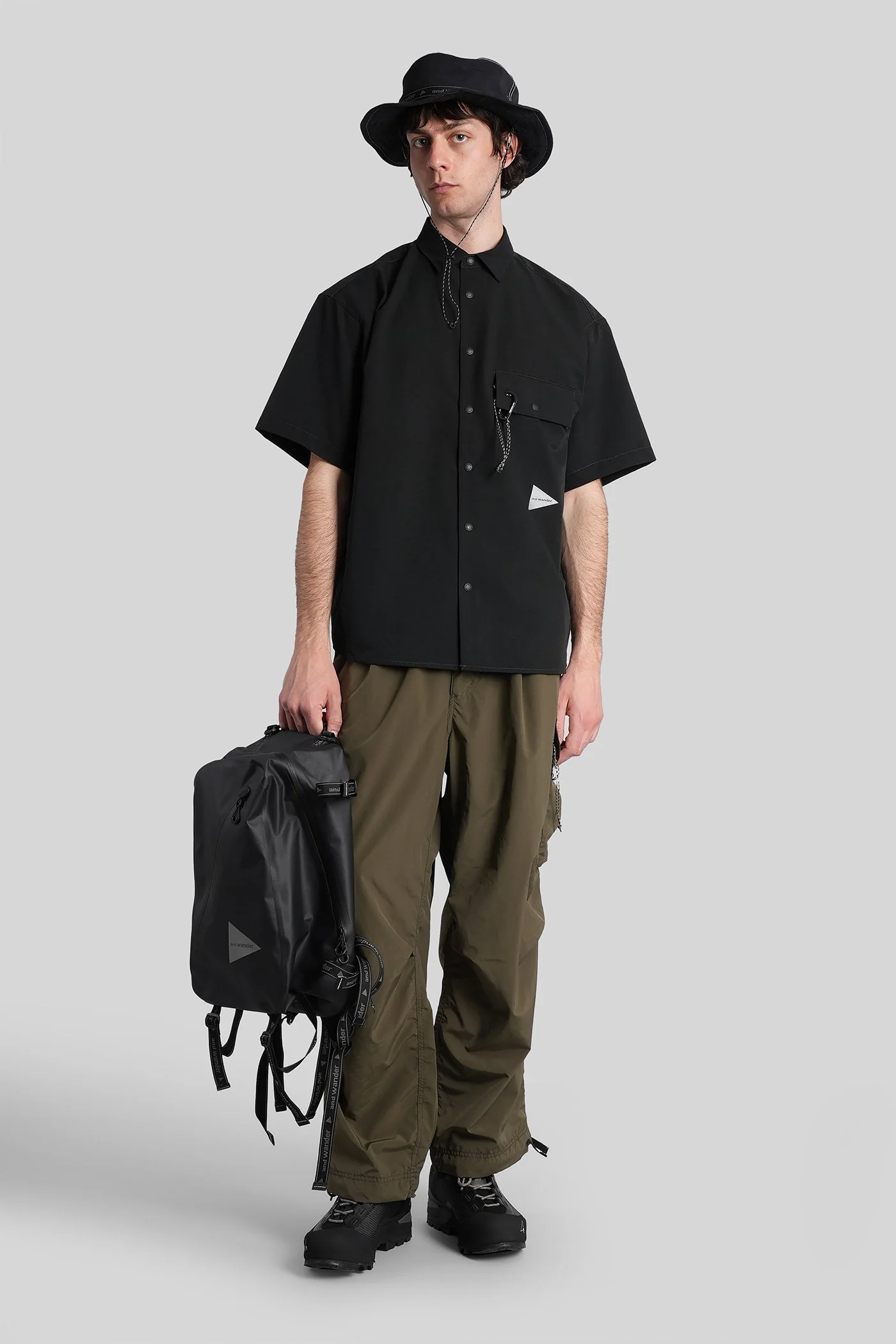 Shirt in black polyester - Image 2
