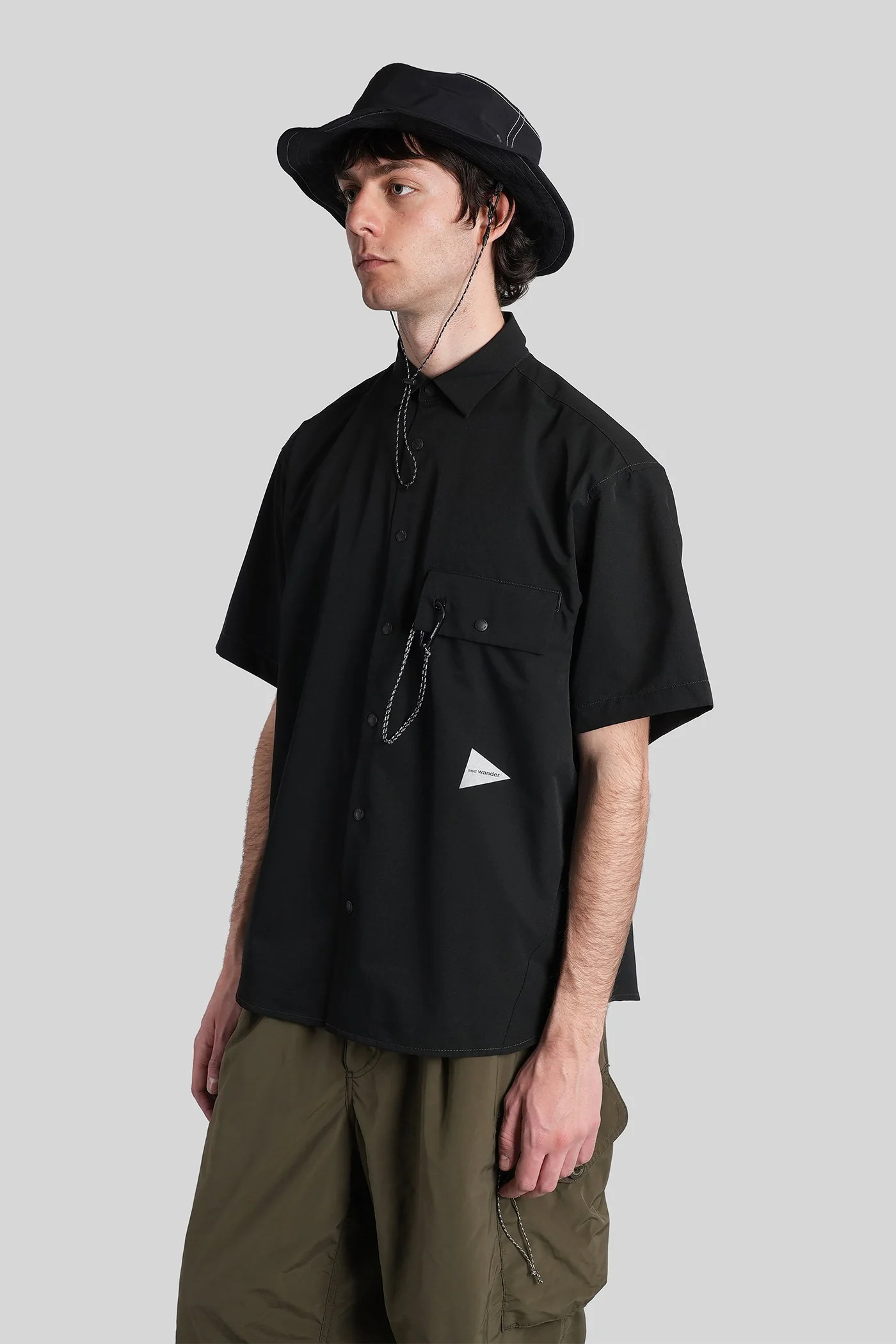 Shirt in black polyester - Image 4