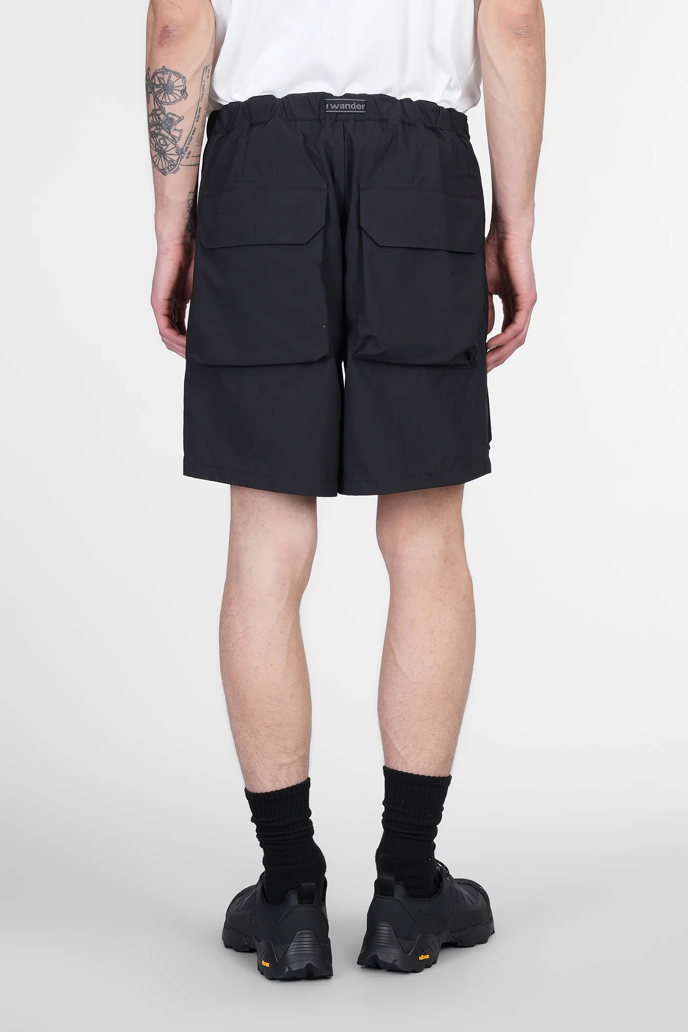 Shorts in black nylon - Image 3