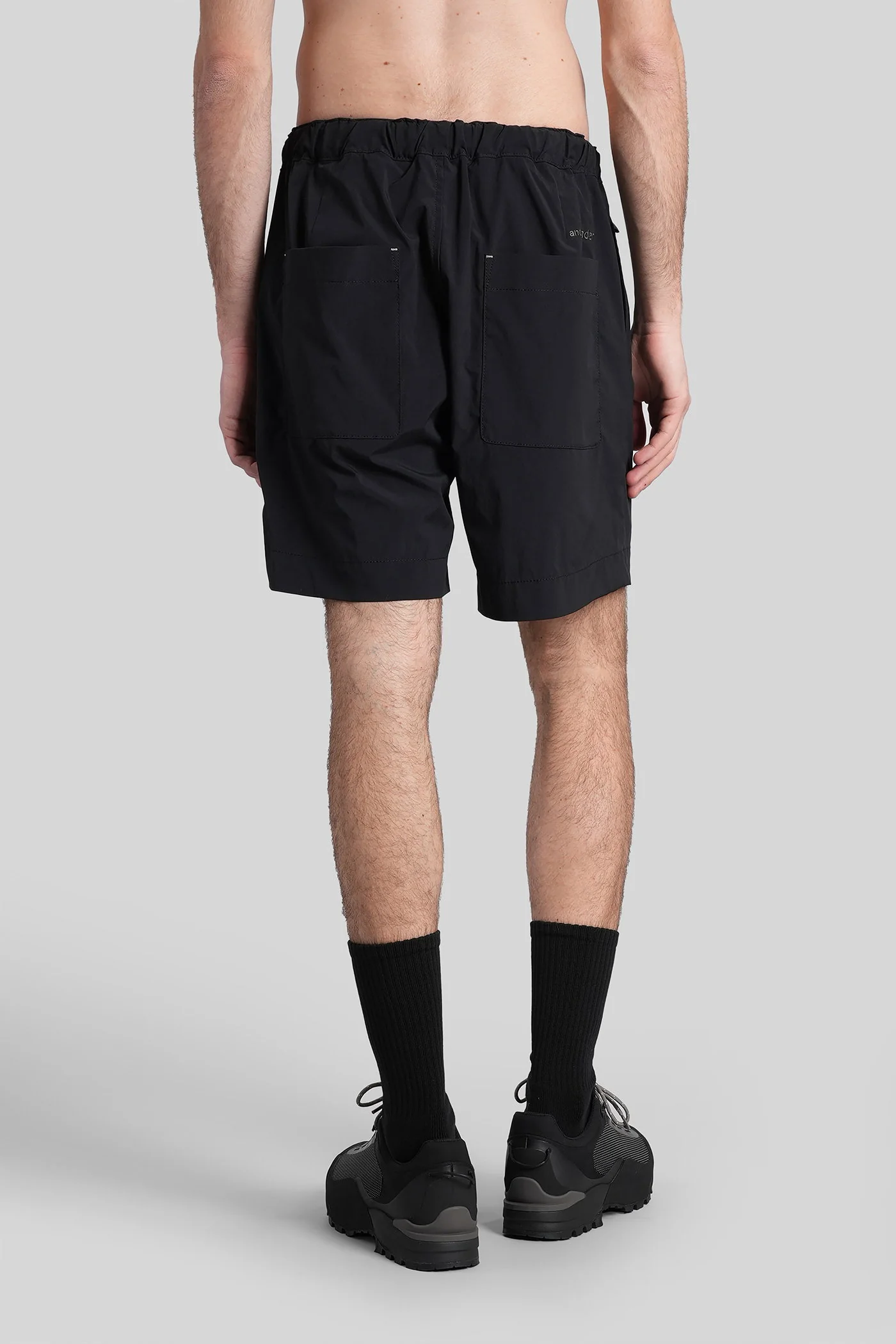 Shorts in black polyester - Image 3