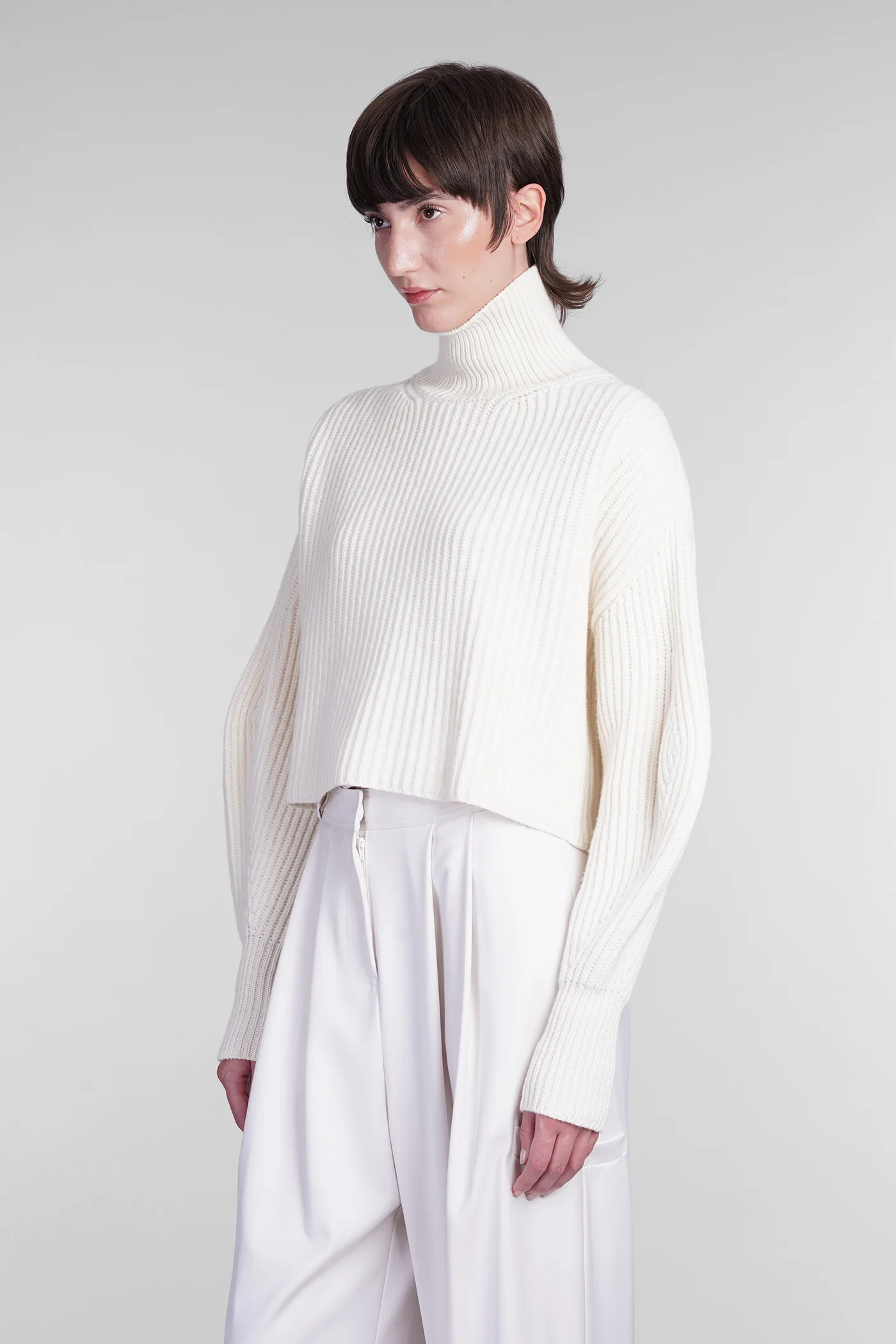 Knitwear in beige wool - Image 4