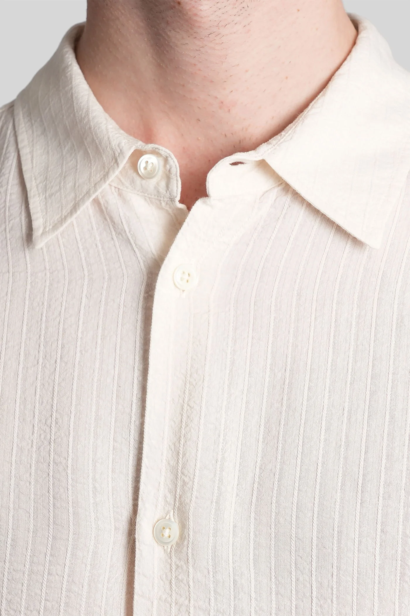 Andre Shirt in beige viscose - Image 5