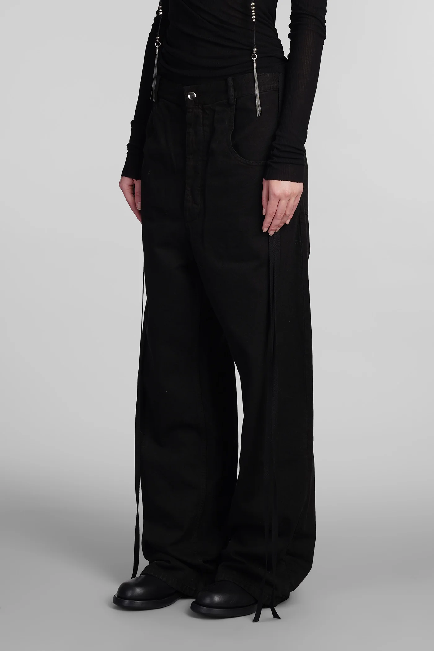 Polly Jeans in black cotton - Image 4