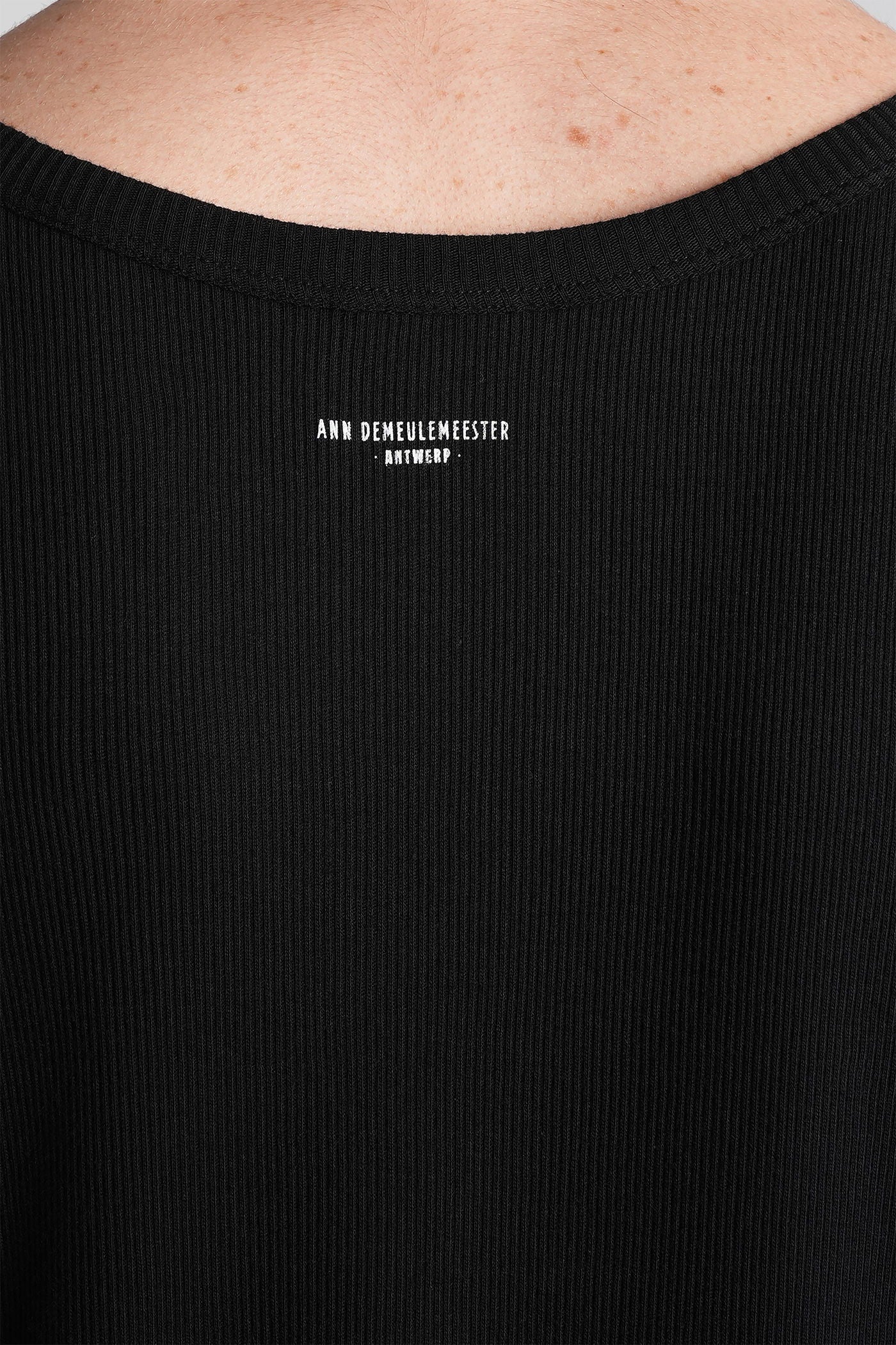 Seva tank Top in black cotton - Image 5