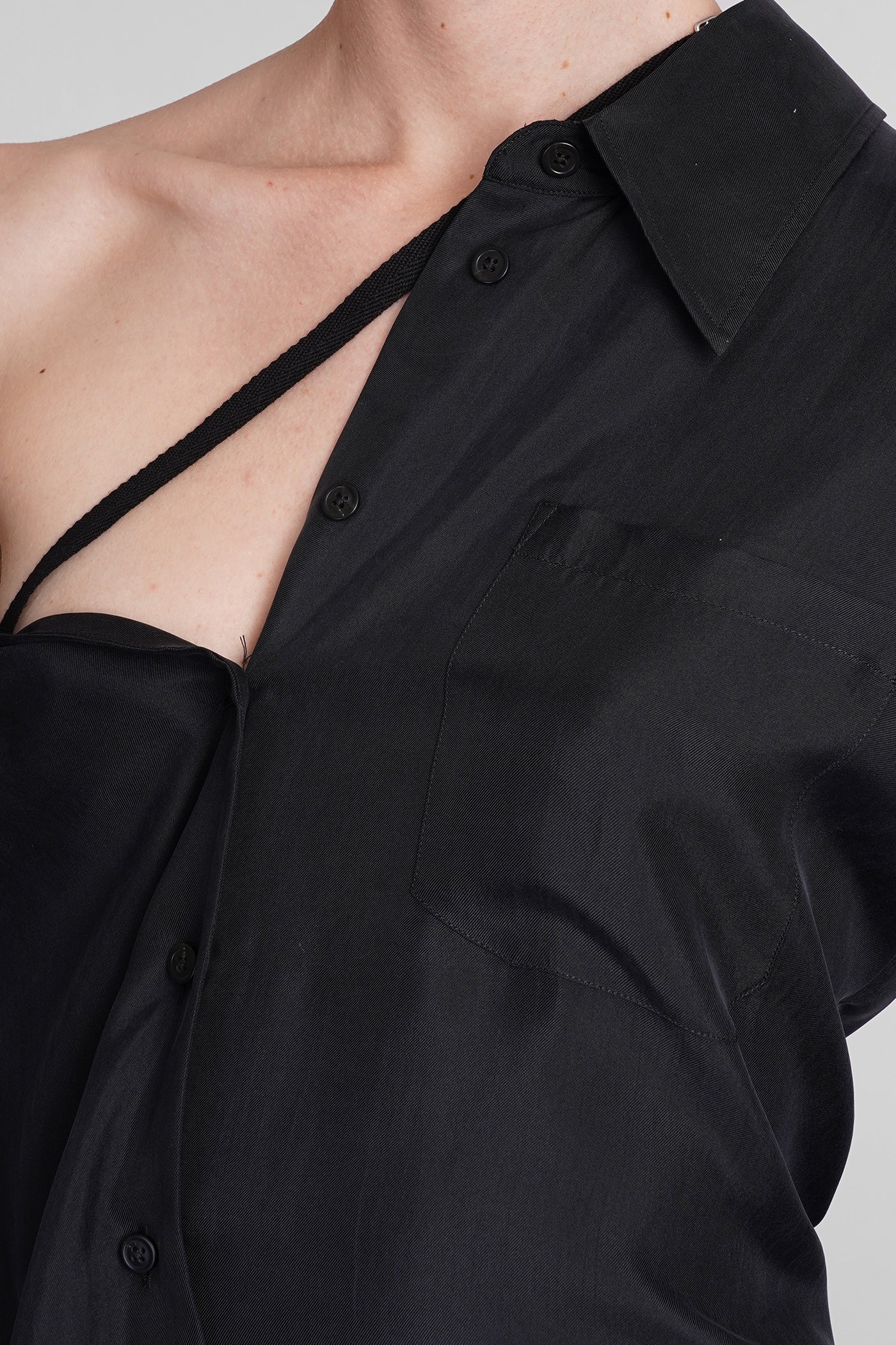 Shirt in black silk - Image 5