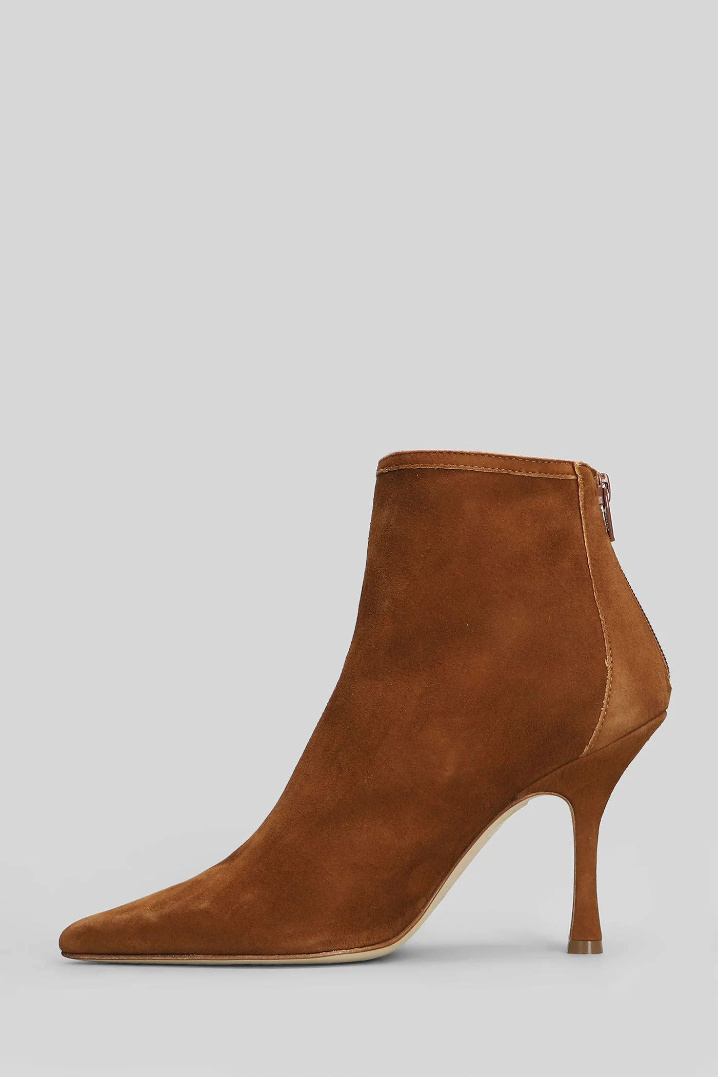 High heels Ankle boots in brown suede - Image 3