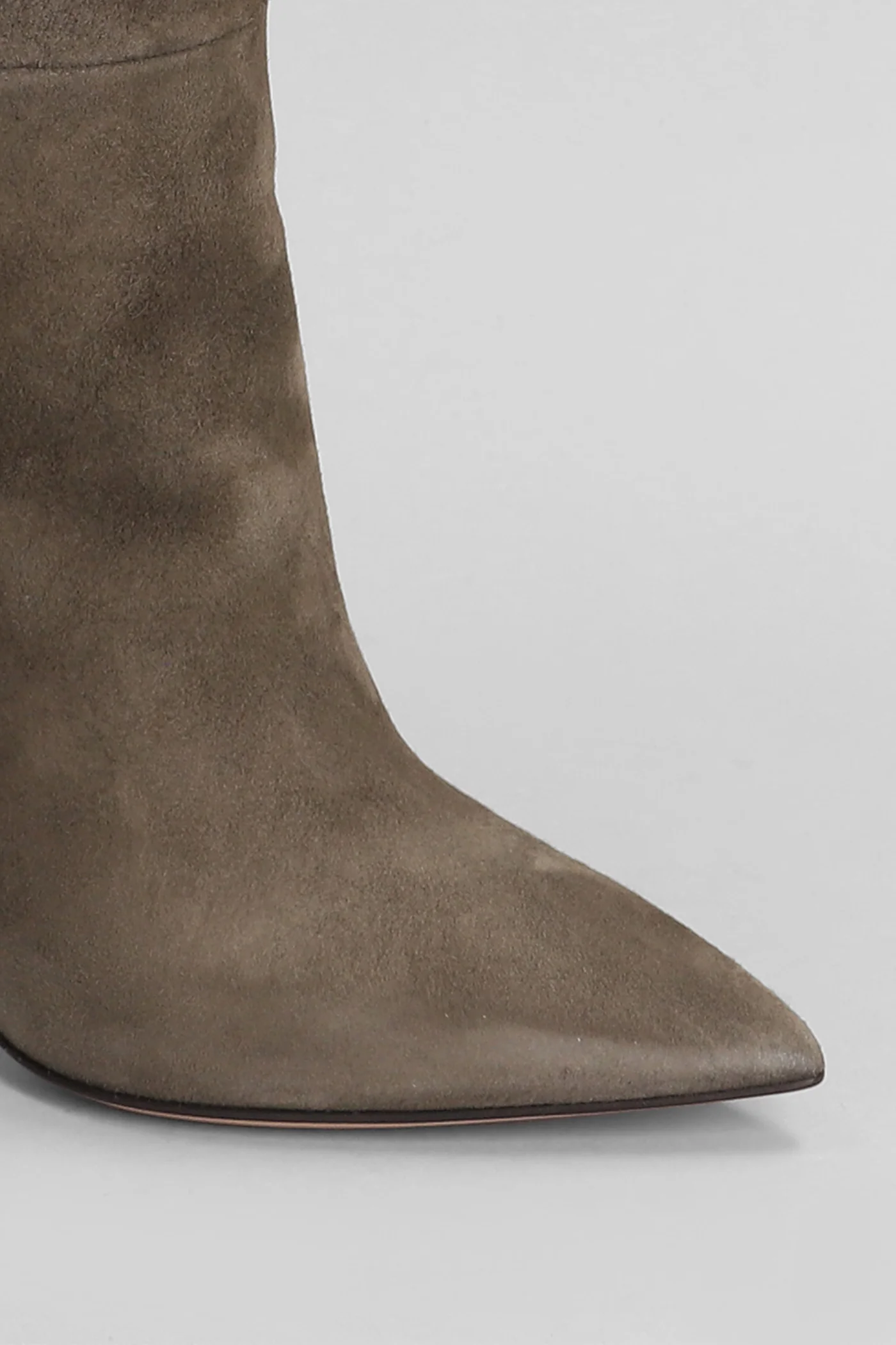 High heels boots in taupe suede - Image 5