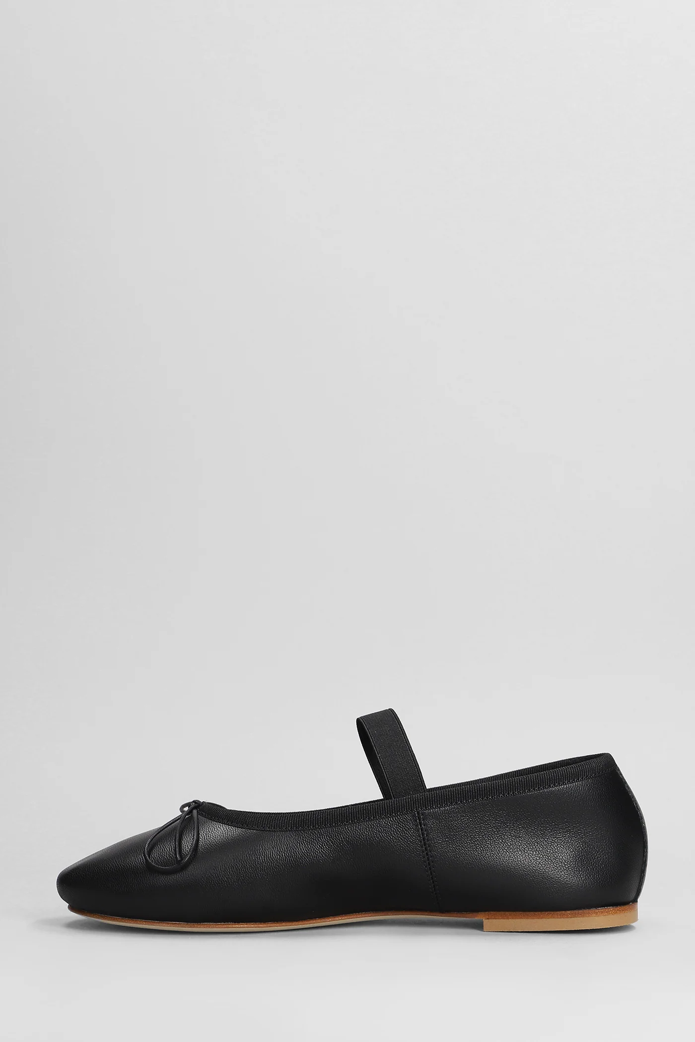 Ballet flats in black leather - Image 3