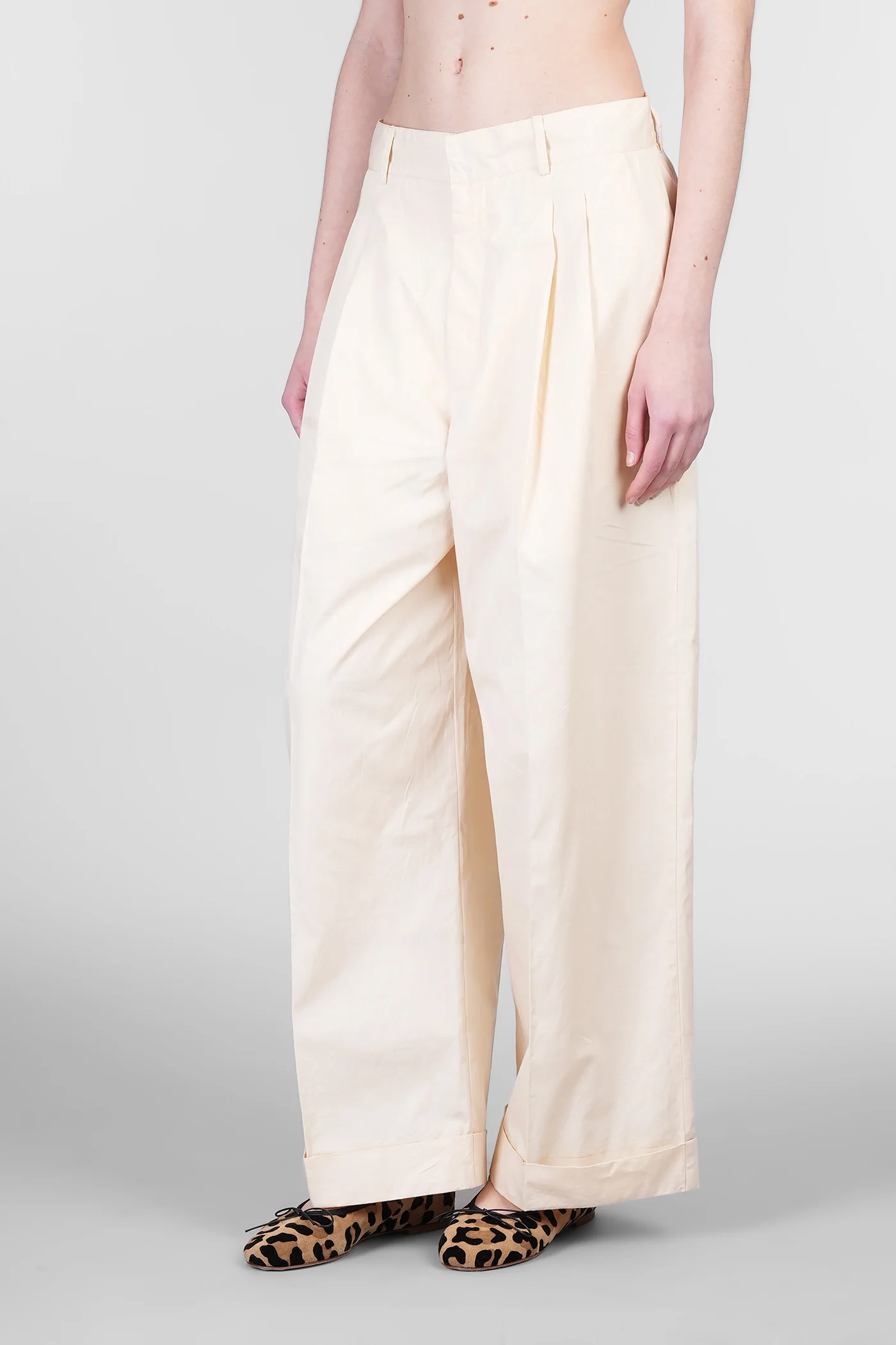 Pam Pants in beige cotton - Image 4