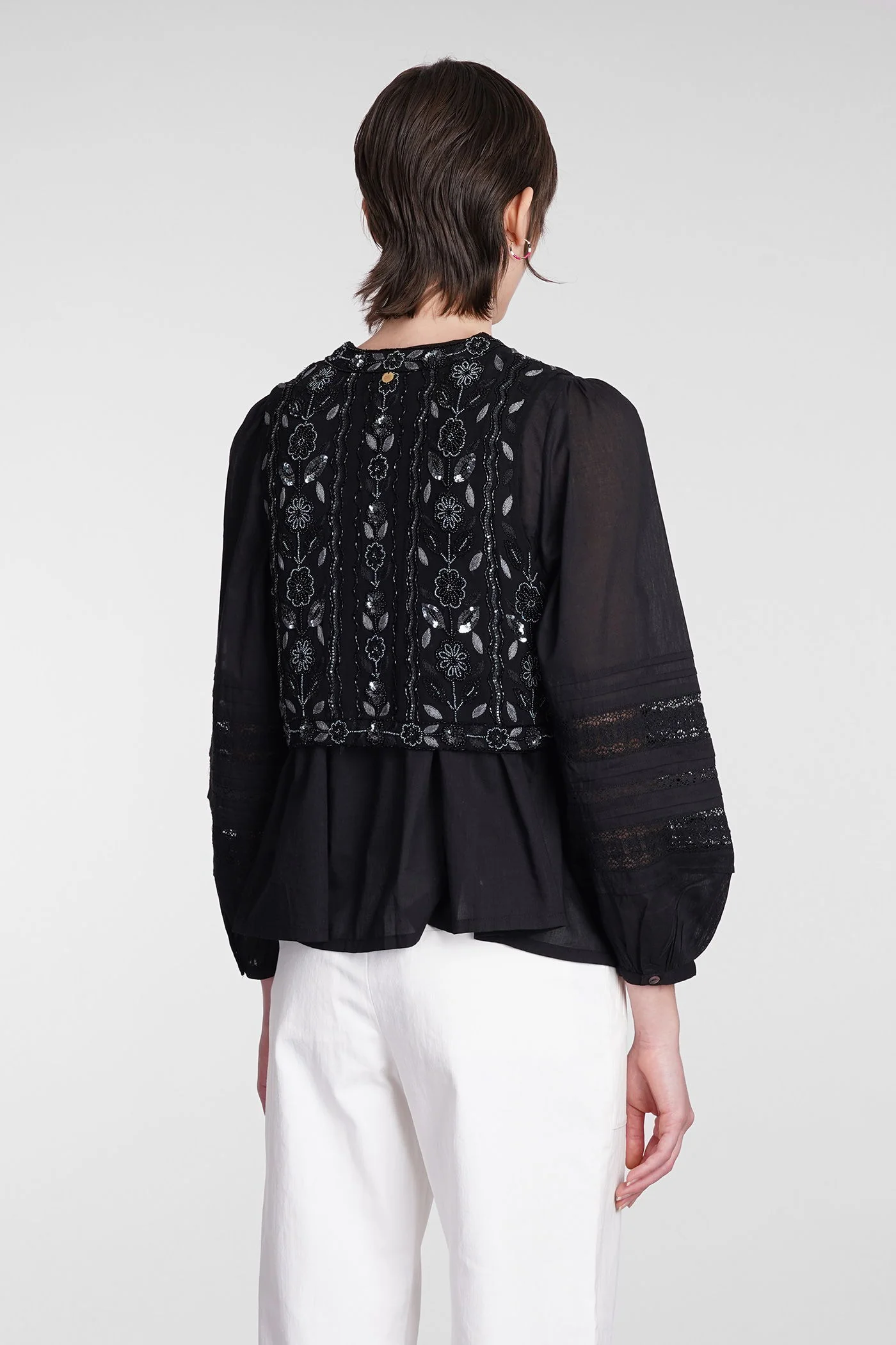 Zeniba Vest in black viscose - Image 3