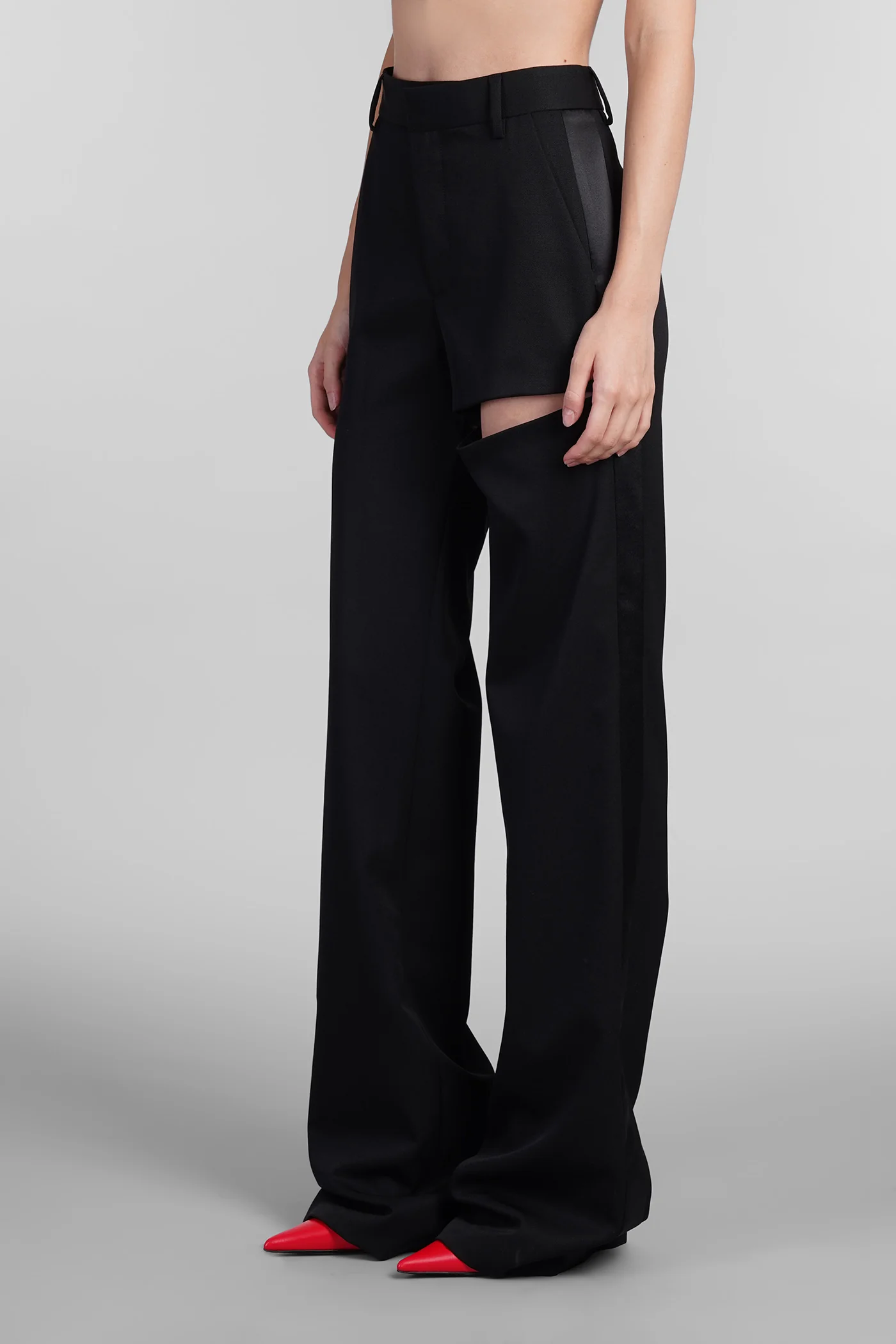 Pants in black wool - Image 4