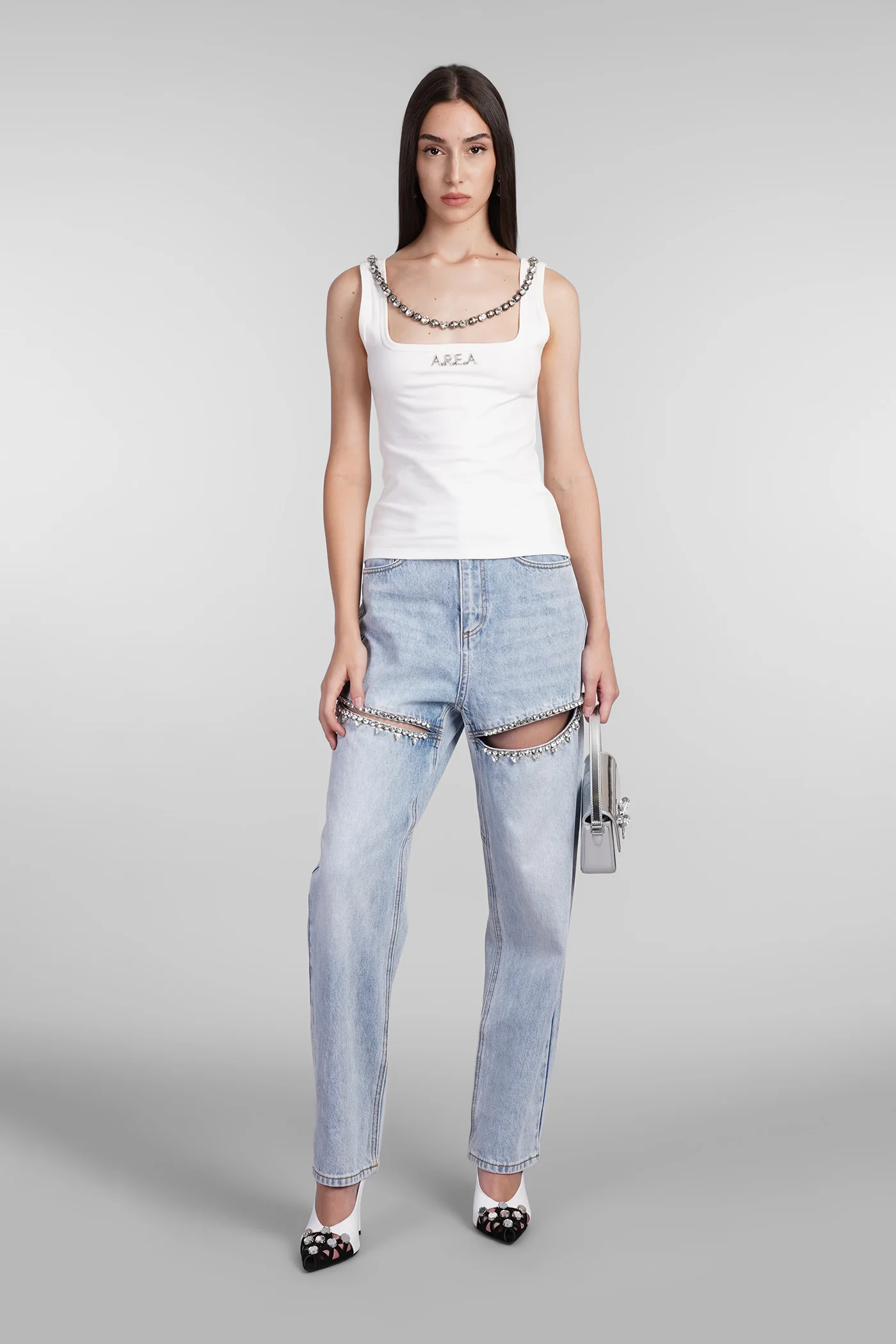 Topwear in white cotton - Image 2