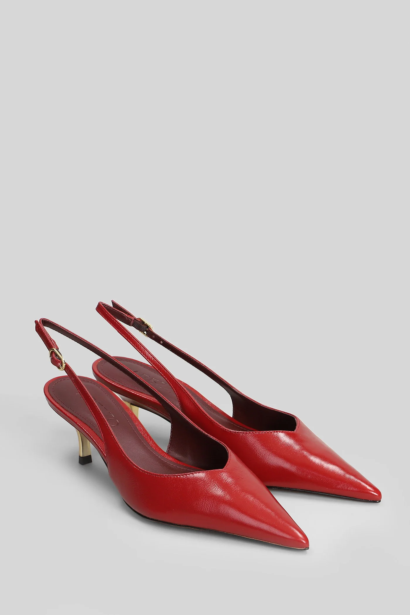 Pumps in red leather - Image 2