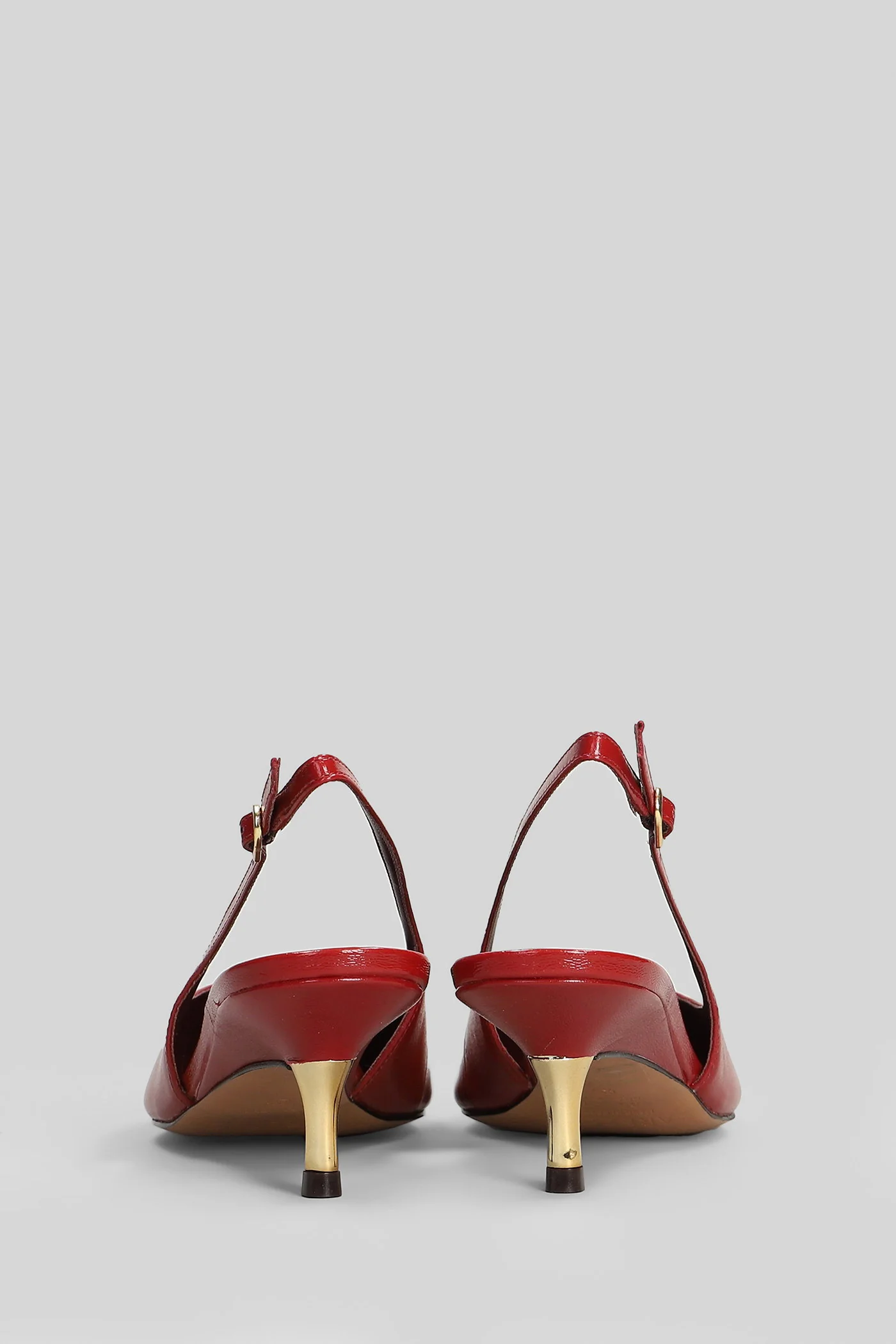 Pumps in red leather - Image 4