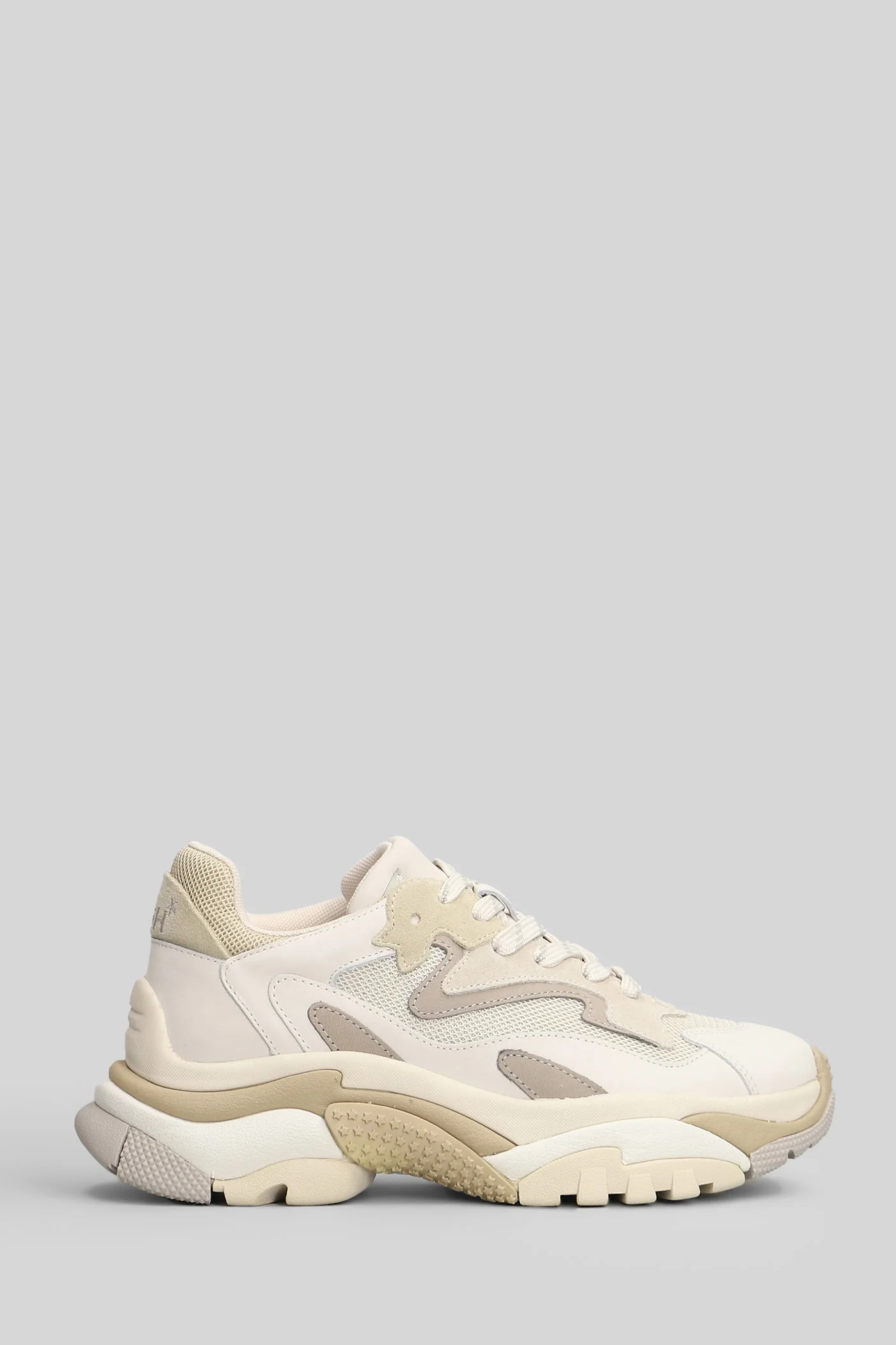 Addict Sneakers in white leather and fabric