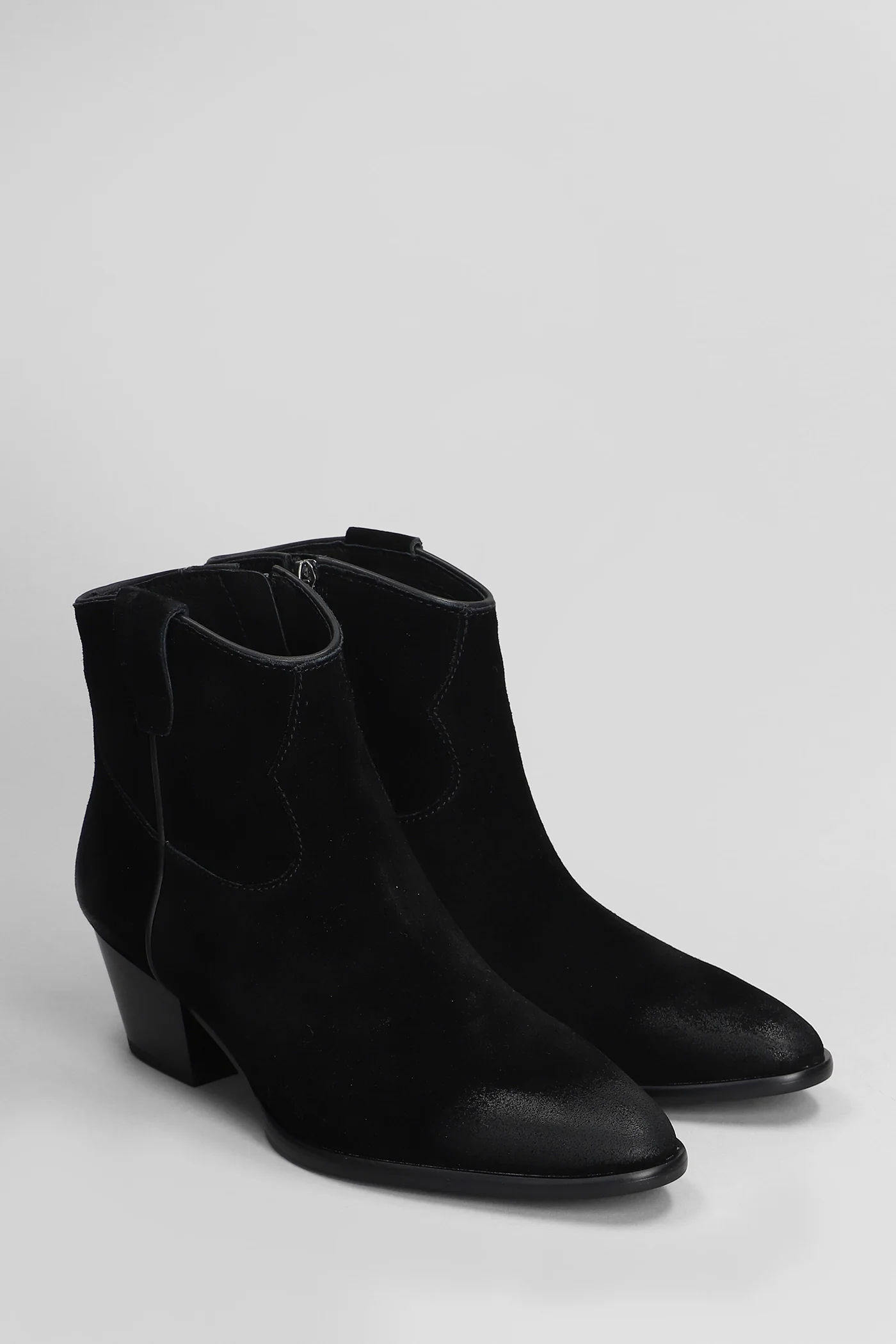 Fame texan Ankle boots in black suede - Image 2