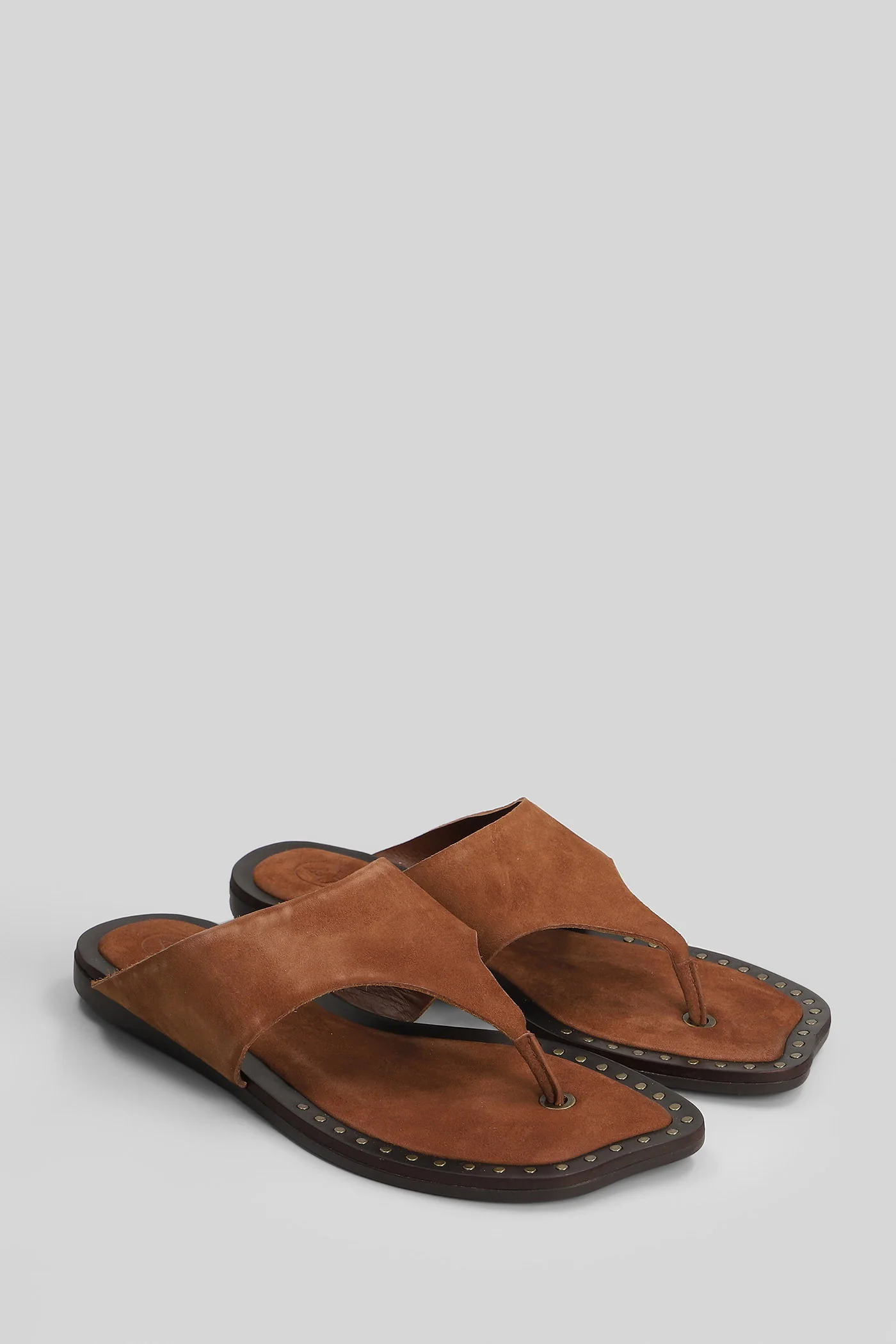 Genius Flat sandal-slipper in leather color suede - Image 2