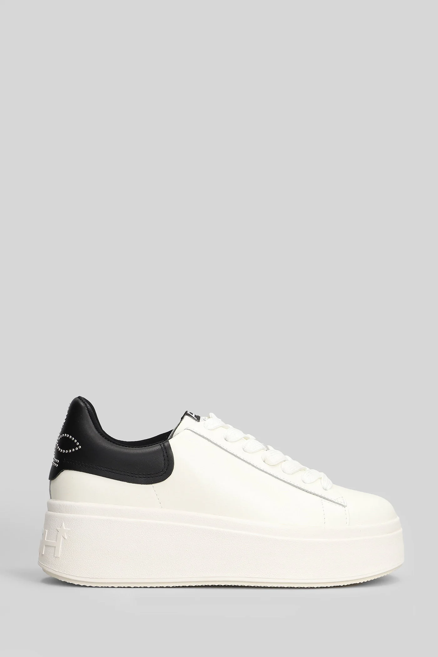 Moby Studs Sneakers in white leather