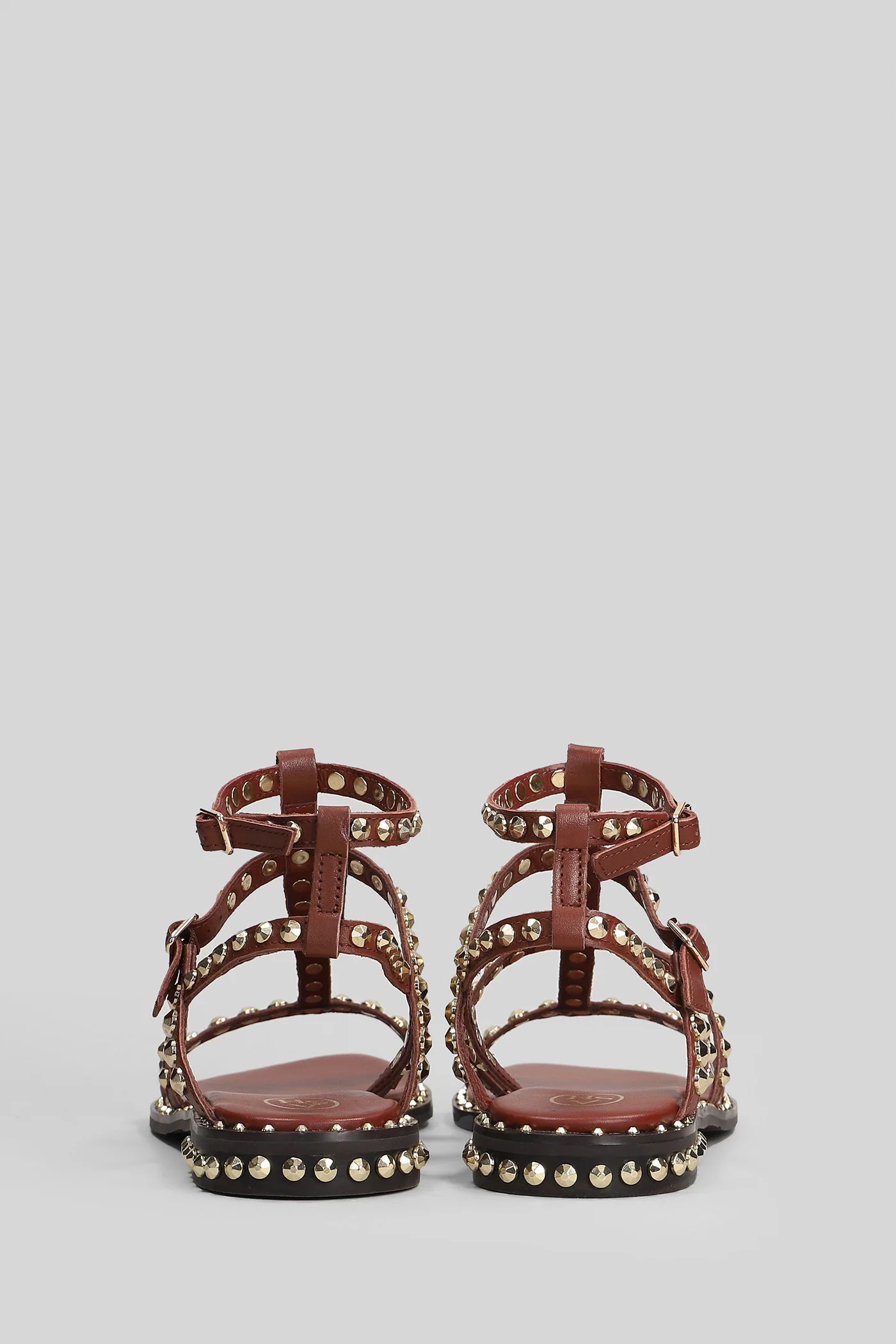 Precious Flat sandal-slipper in bordeaux leather - Image 4