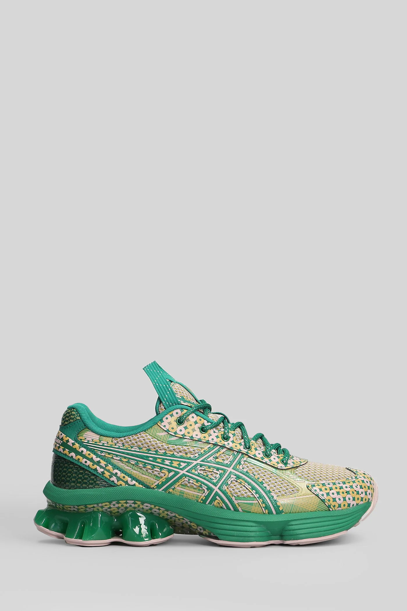 Us7-S Gel-Kinetic Sneakers in green leather and fabric