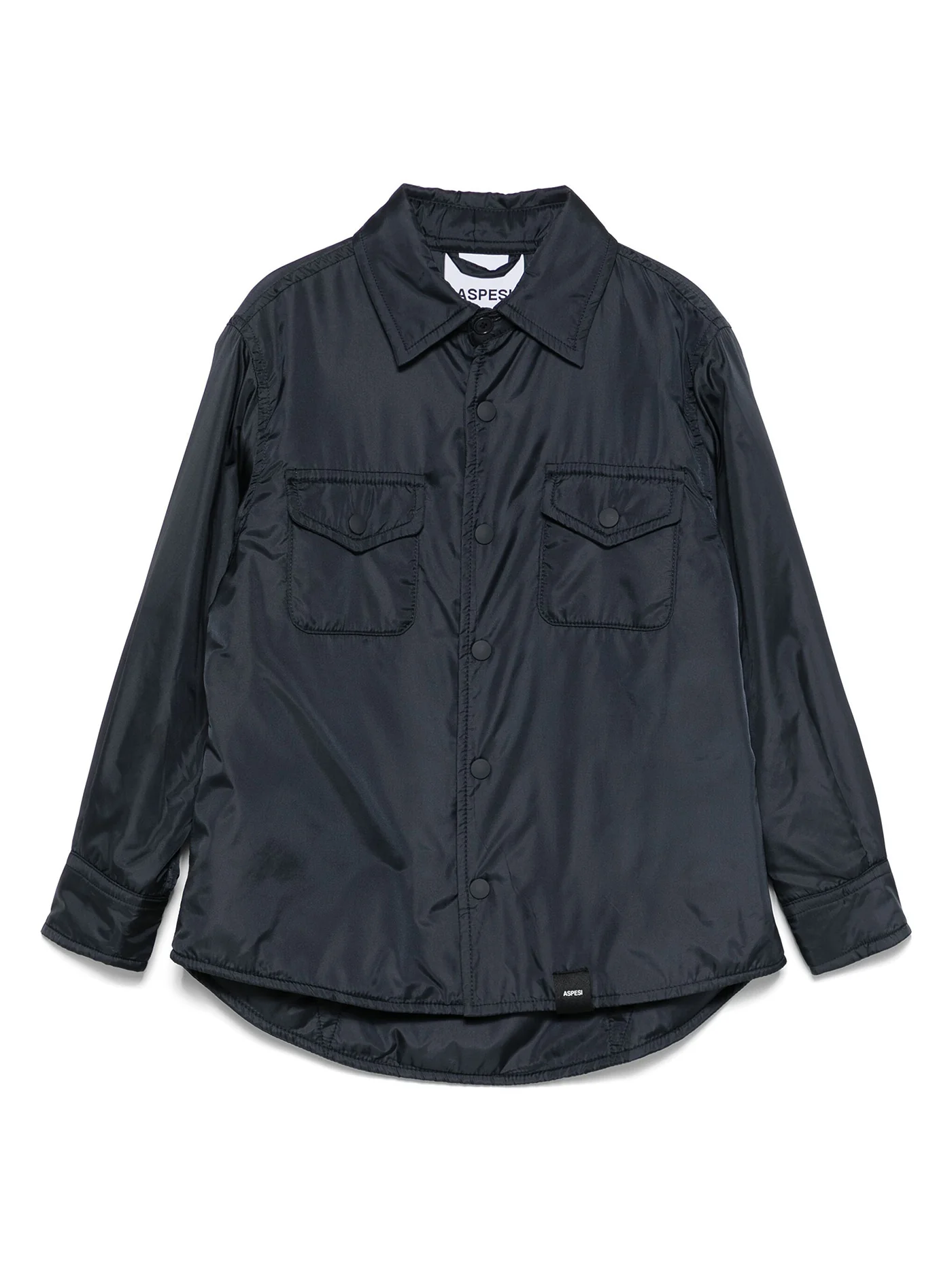 Casual jacket in blue polyamide