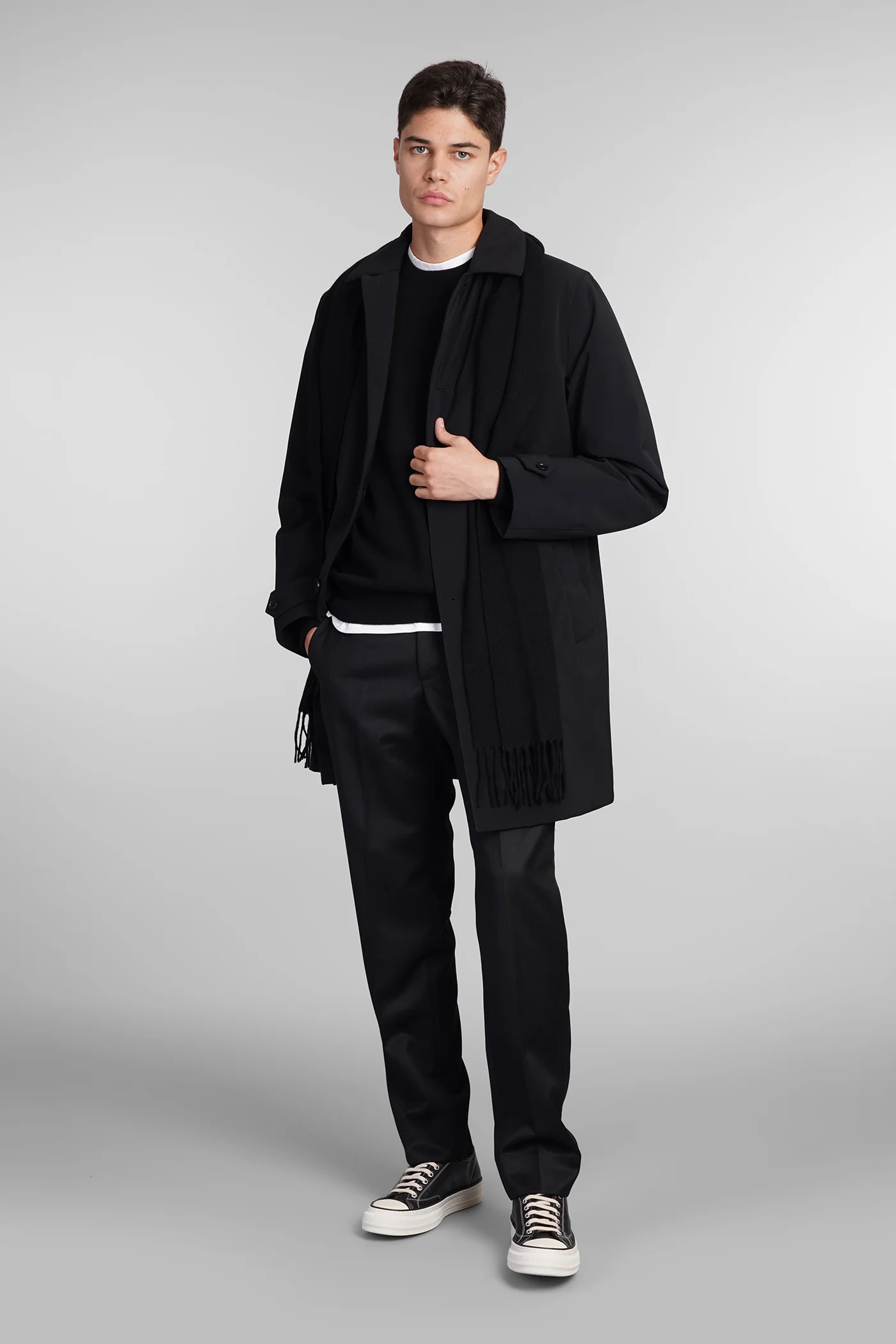 Perfetto Coat in black polyester - Image 2