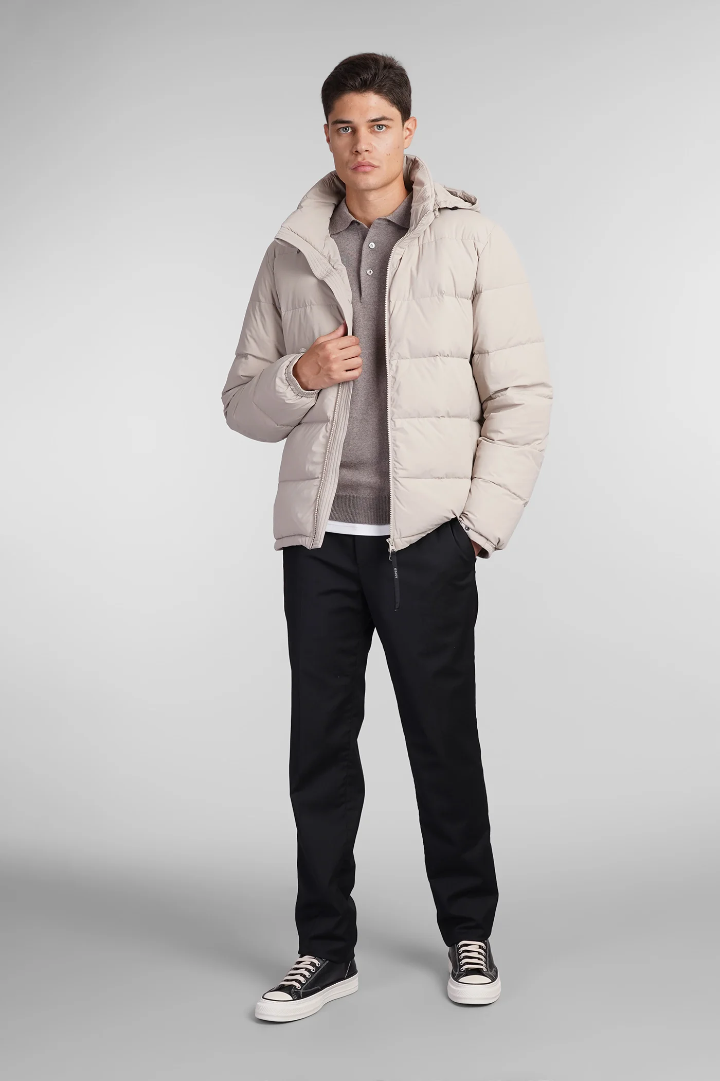Pocoelastico re puffer in beige polyamide - Image 2