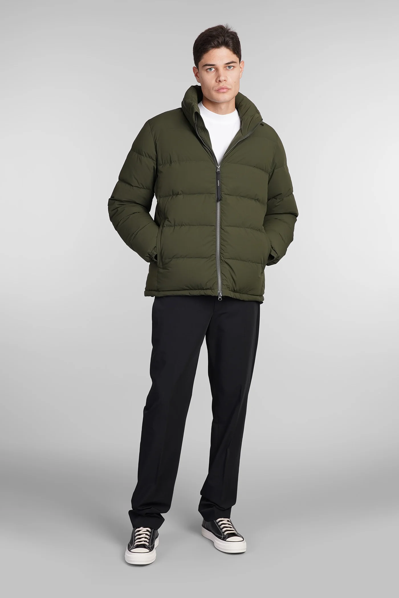 Pocoelastico re puffer in green polyamide - Image 2