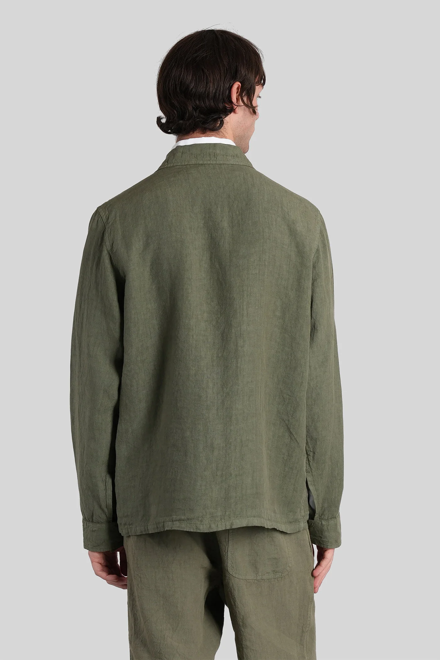 Ri-cap Shirt in green linen - Image 3