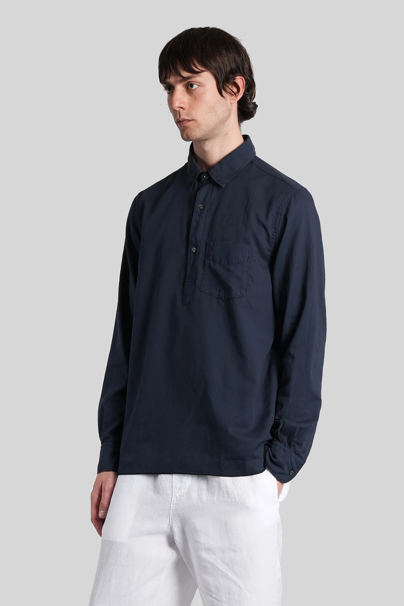 Richiusa Shirt in blue cotton - Image 4