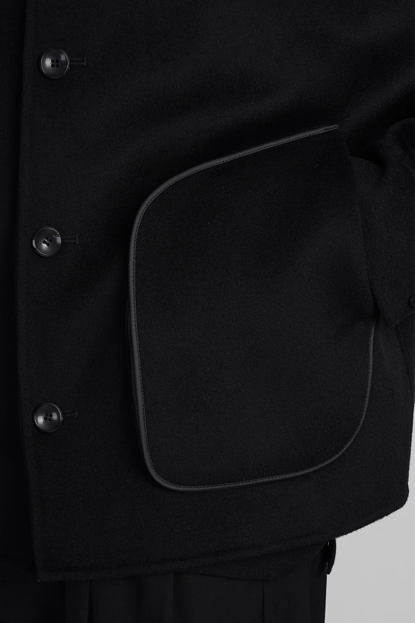Casual jacket in black wool - Image 5