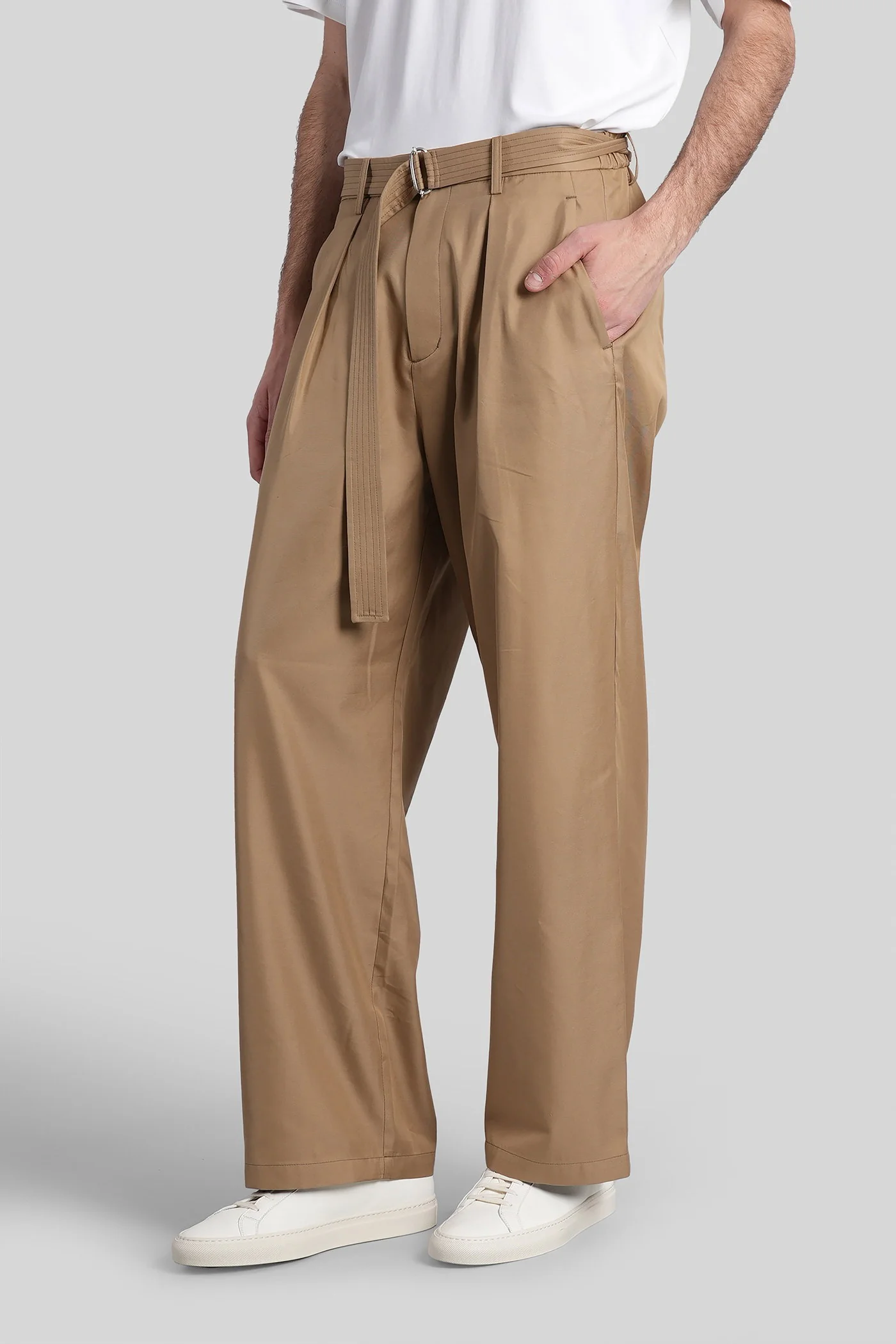 Pants in beige cotton - Image 4