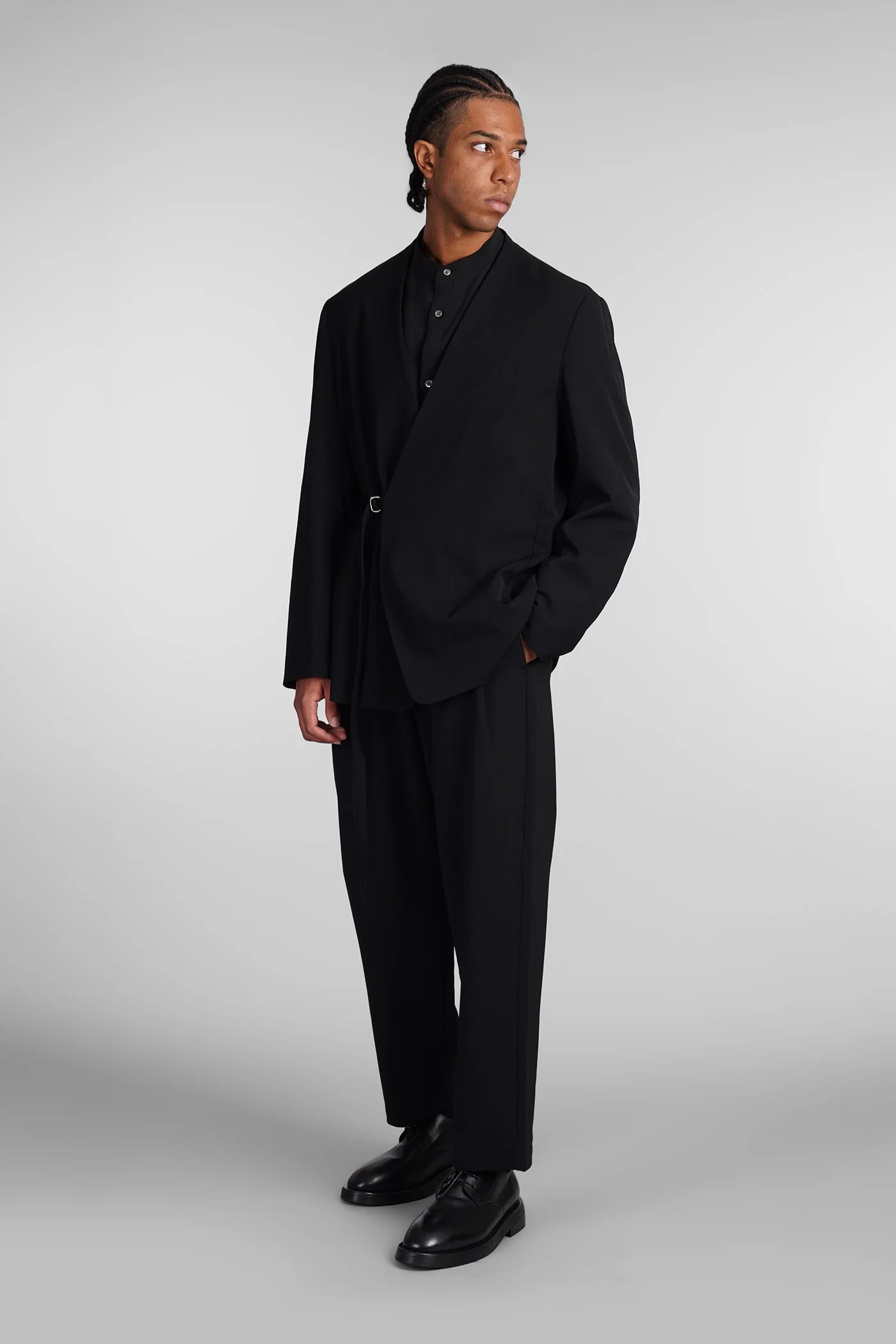 Shirt in black polyester - Image 2