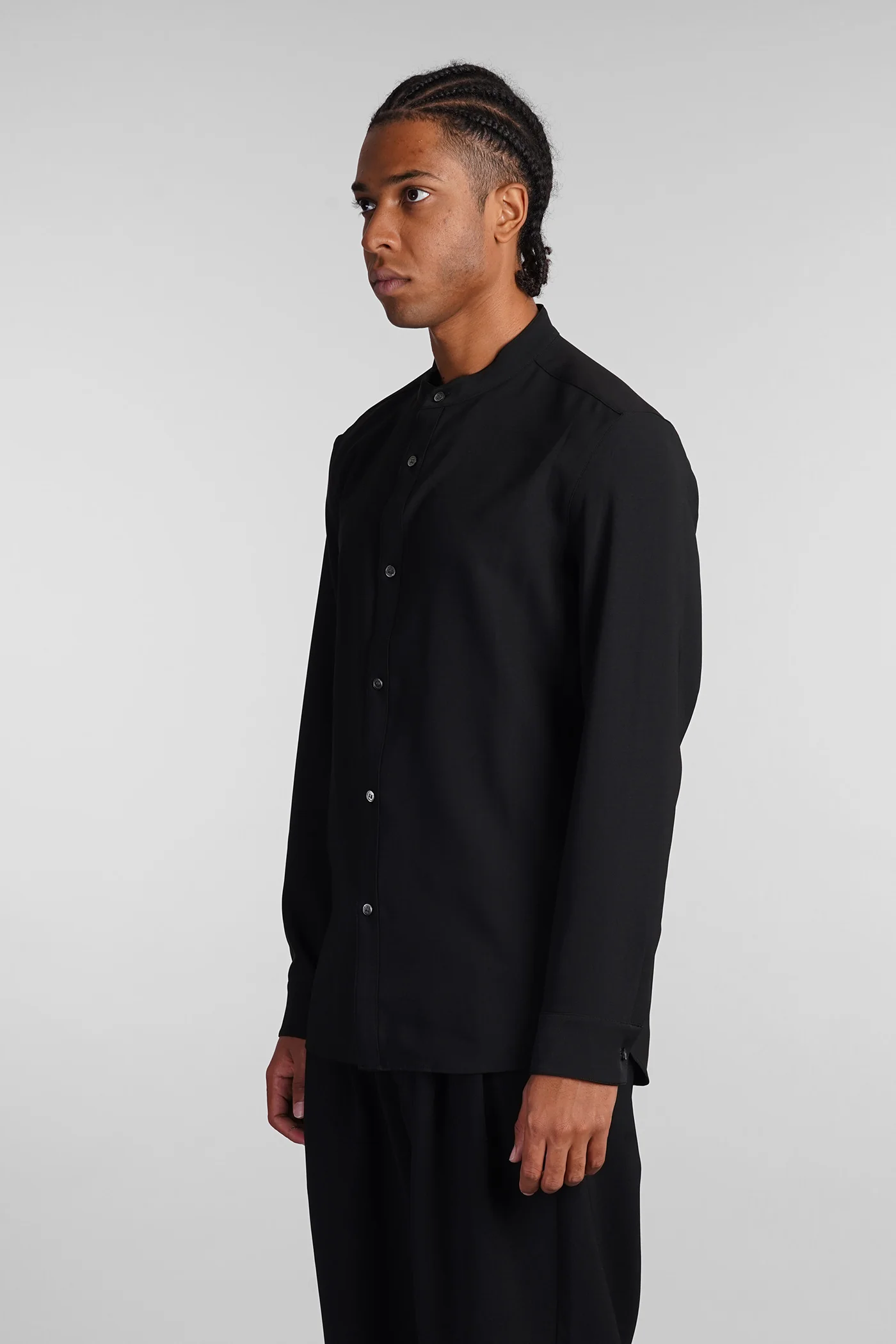 Shirt in black polyester - Image 4