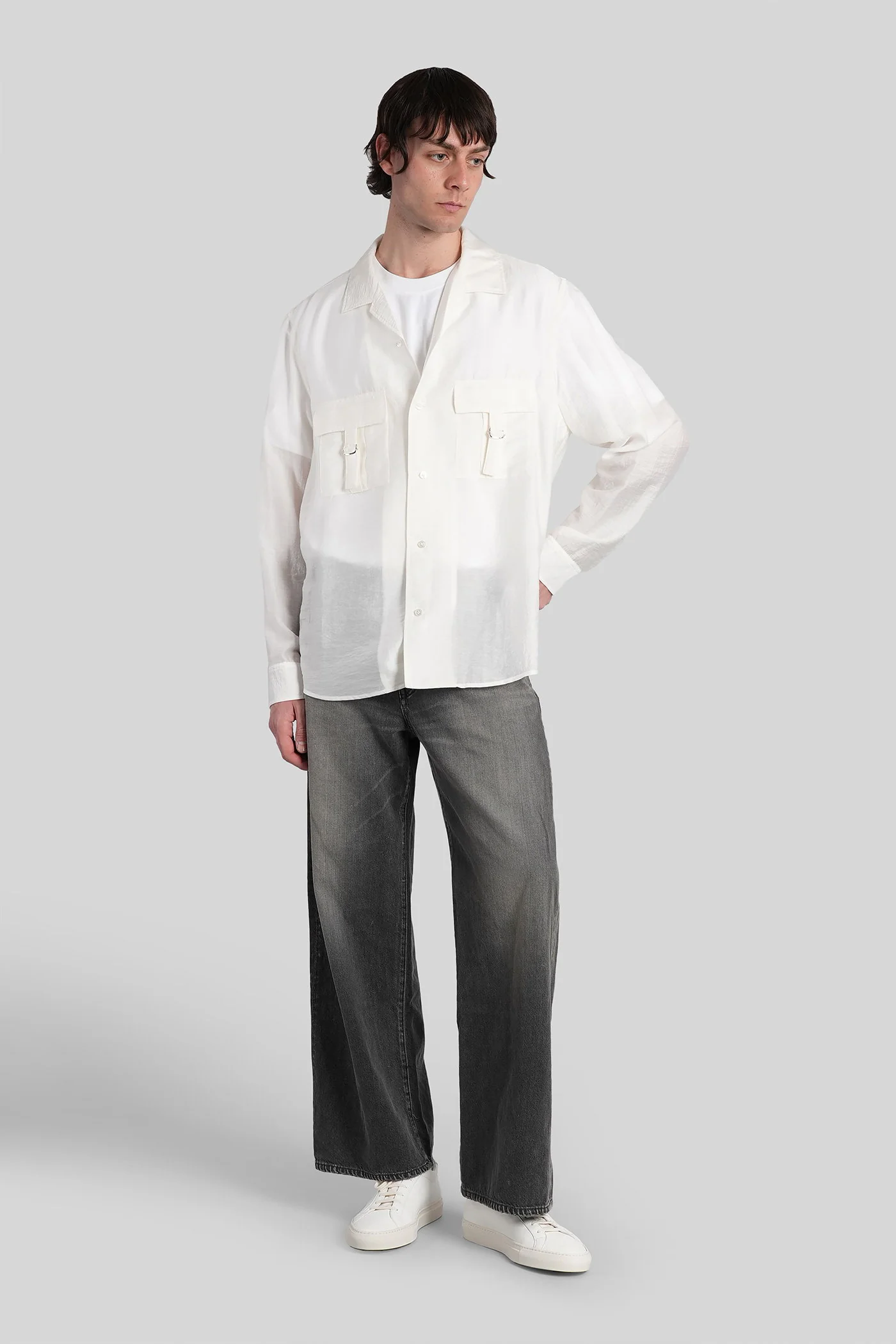 Shirt in white Cellulose - Image 2