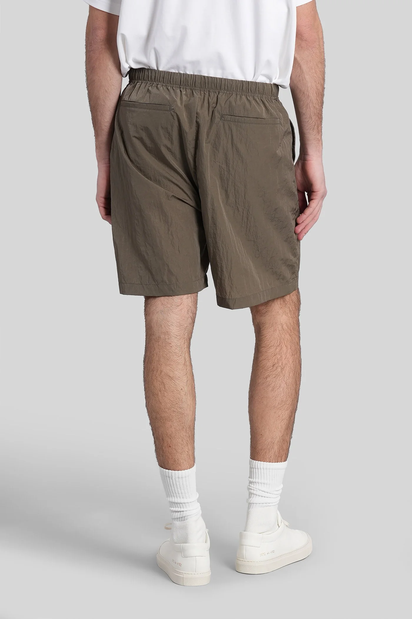 Shorts in green nylon - Image 3