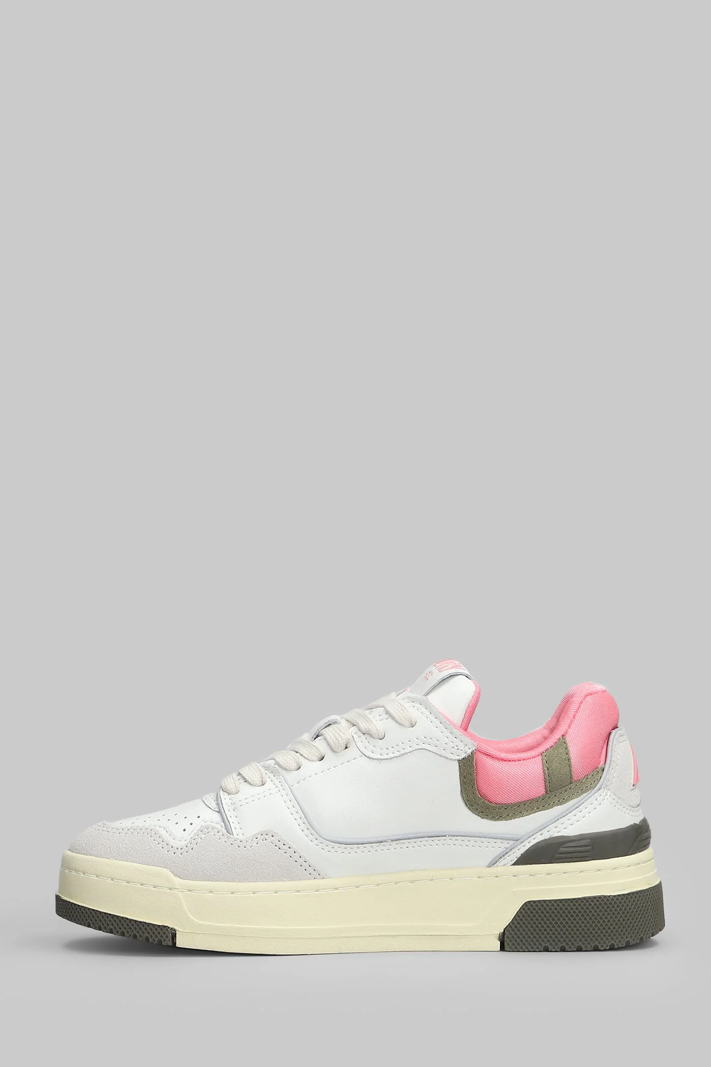 Clc Low Sneakers in white leather and fabric - Image 3