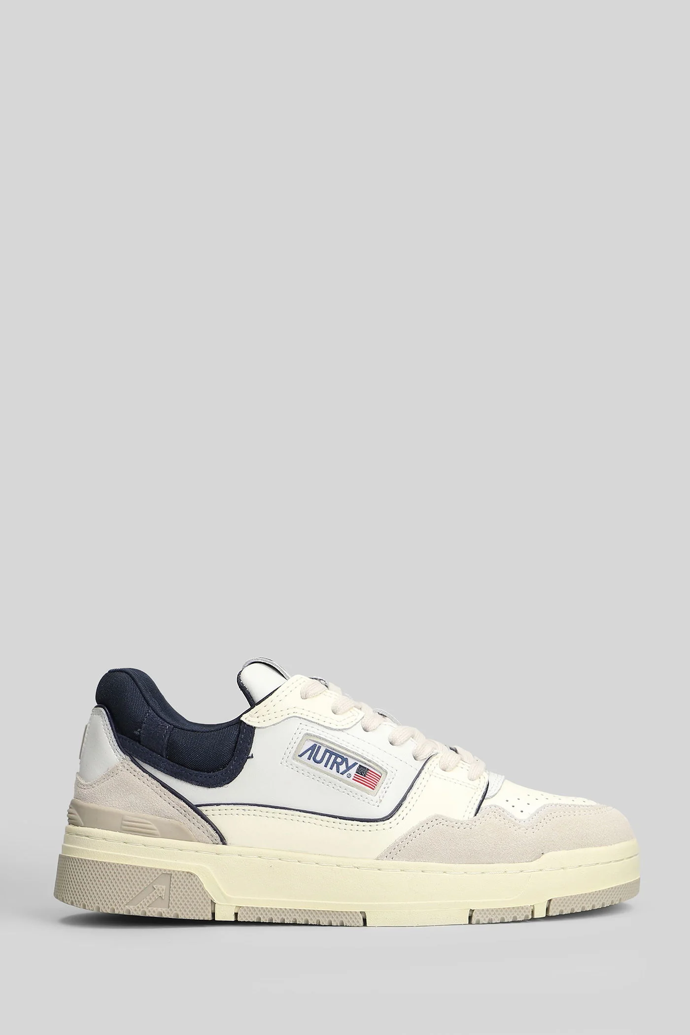 Clc Low Sneakers in white suede and leather