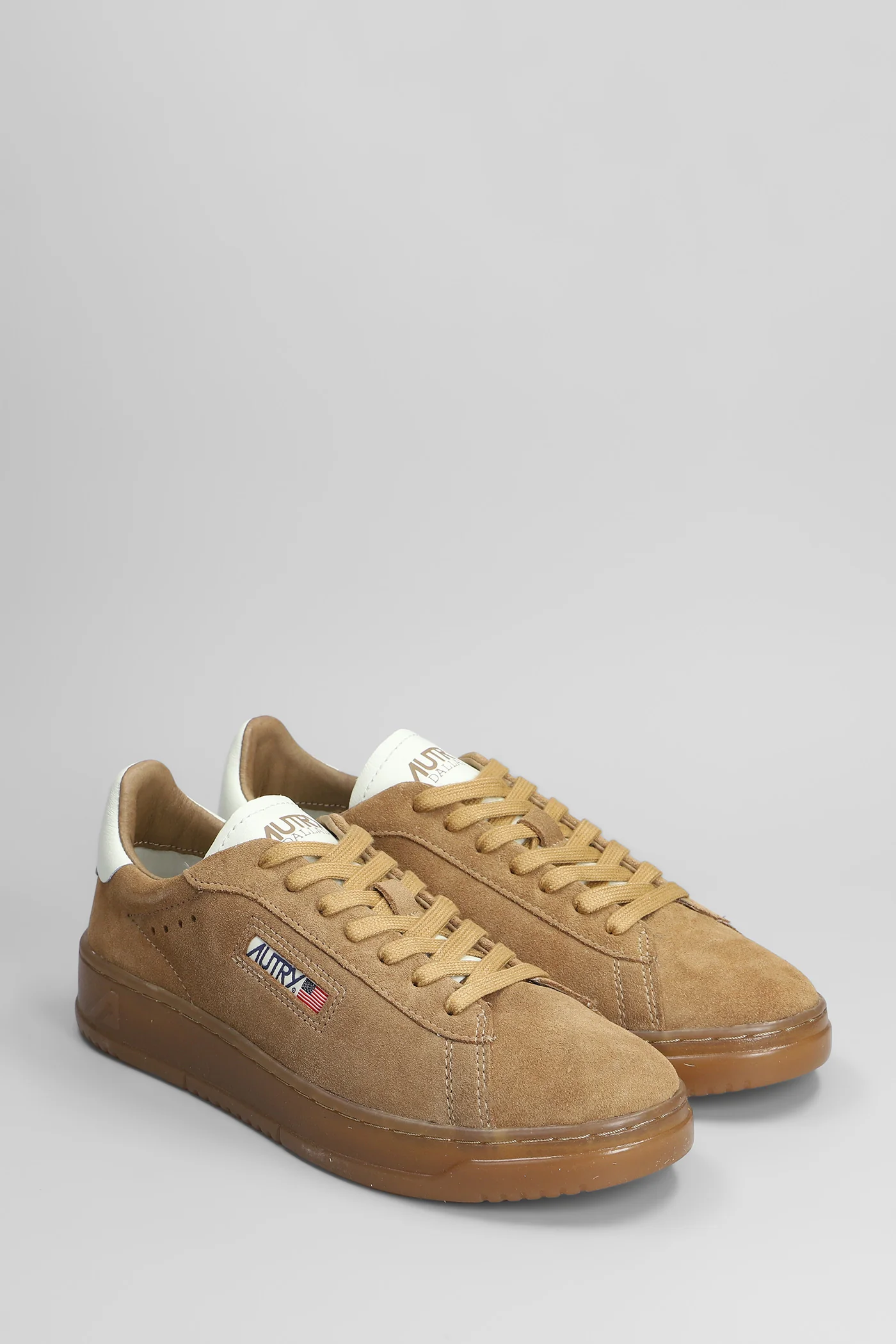 Dallas Low Sneakers in Camel suede - Image 2