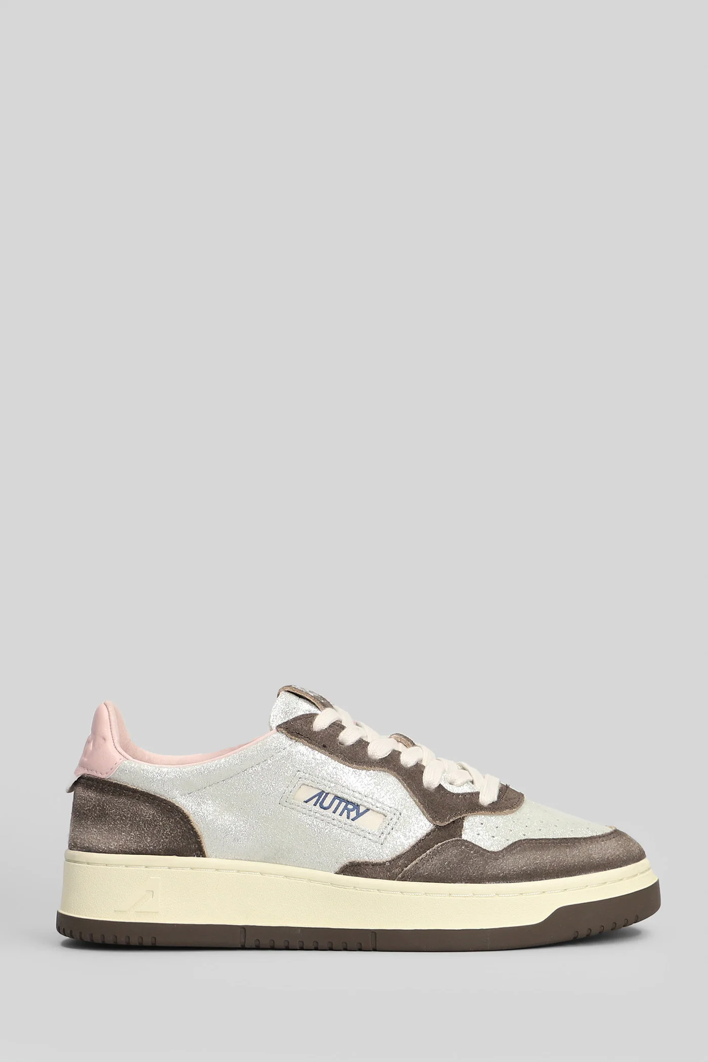 Medalist Low Sneakers in silver Suede and fabric - Image 36