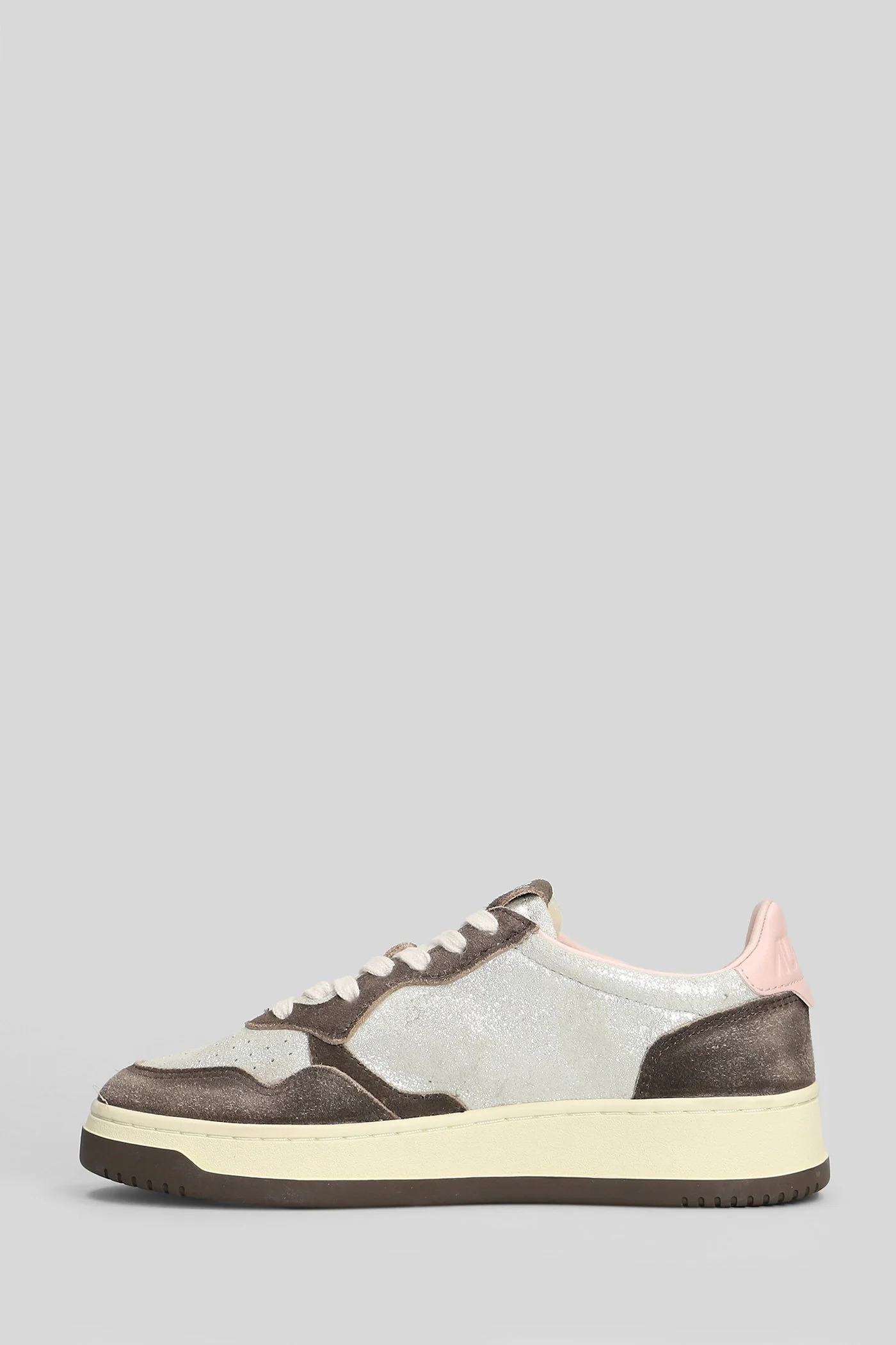 Medalist Low Sneakers in silver Suede and fabric - Image 38