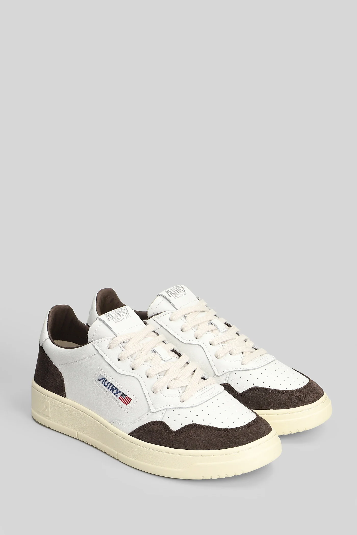 Medalist Low Sneakers in white suede and leather - Image 7