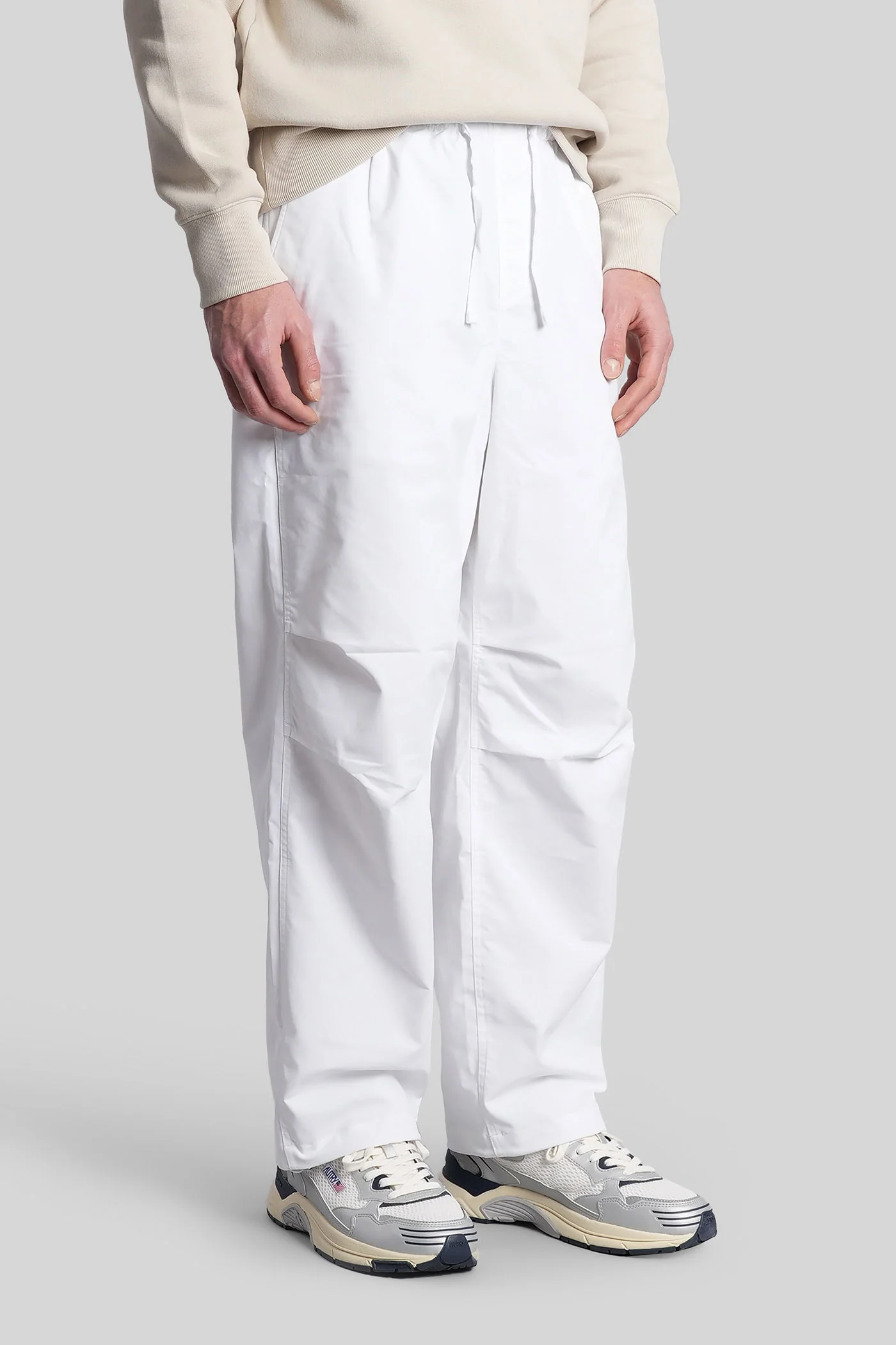 Pants in white nylon - Image 4
